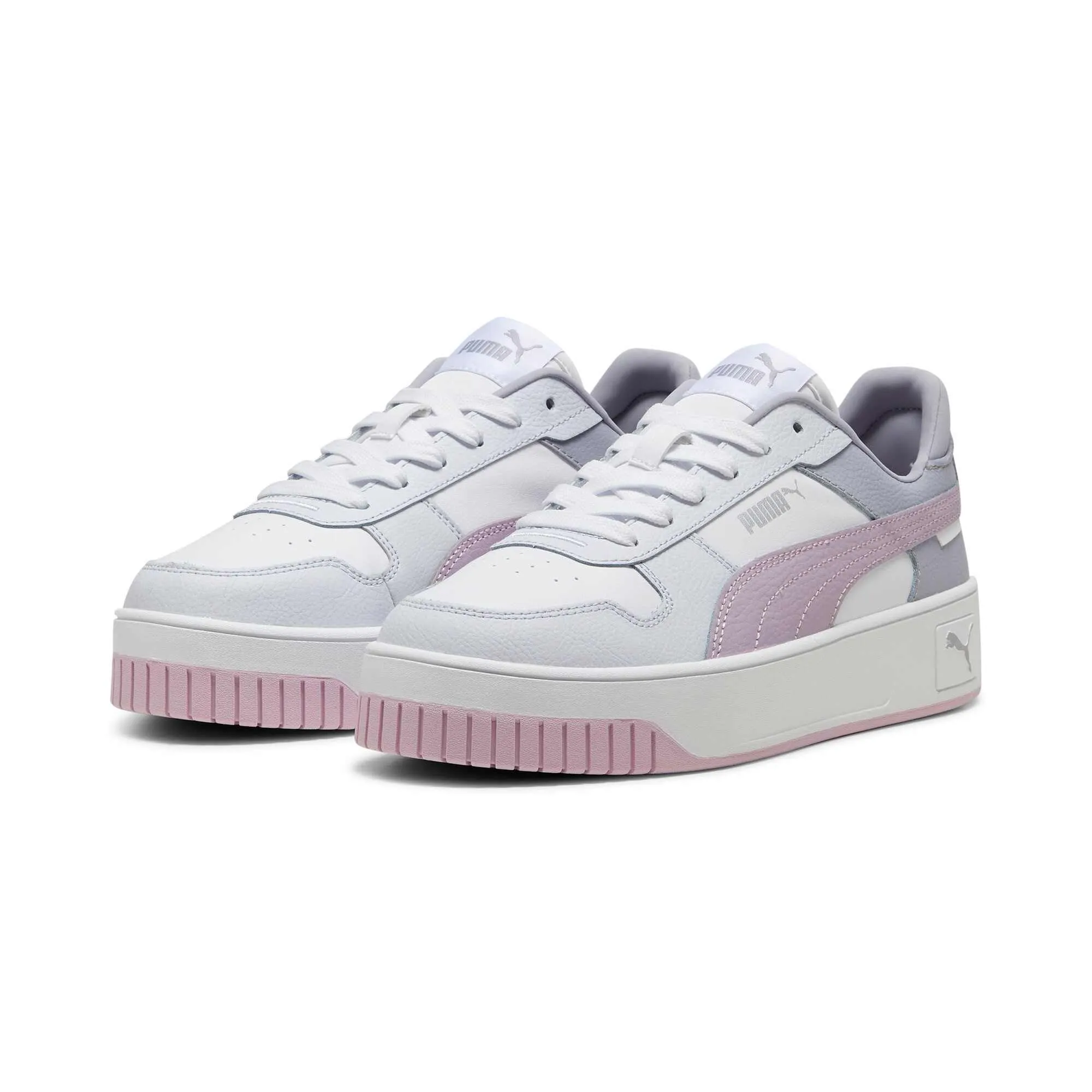 PUMA Women's Carina Street Sneakers, Puma White Grape Mist Puma Silver, 36 EU - immagine 6