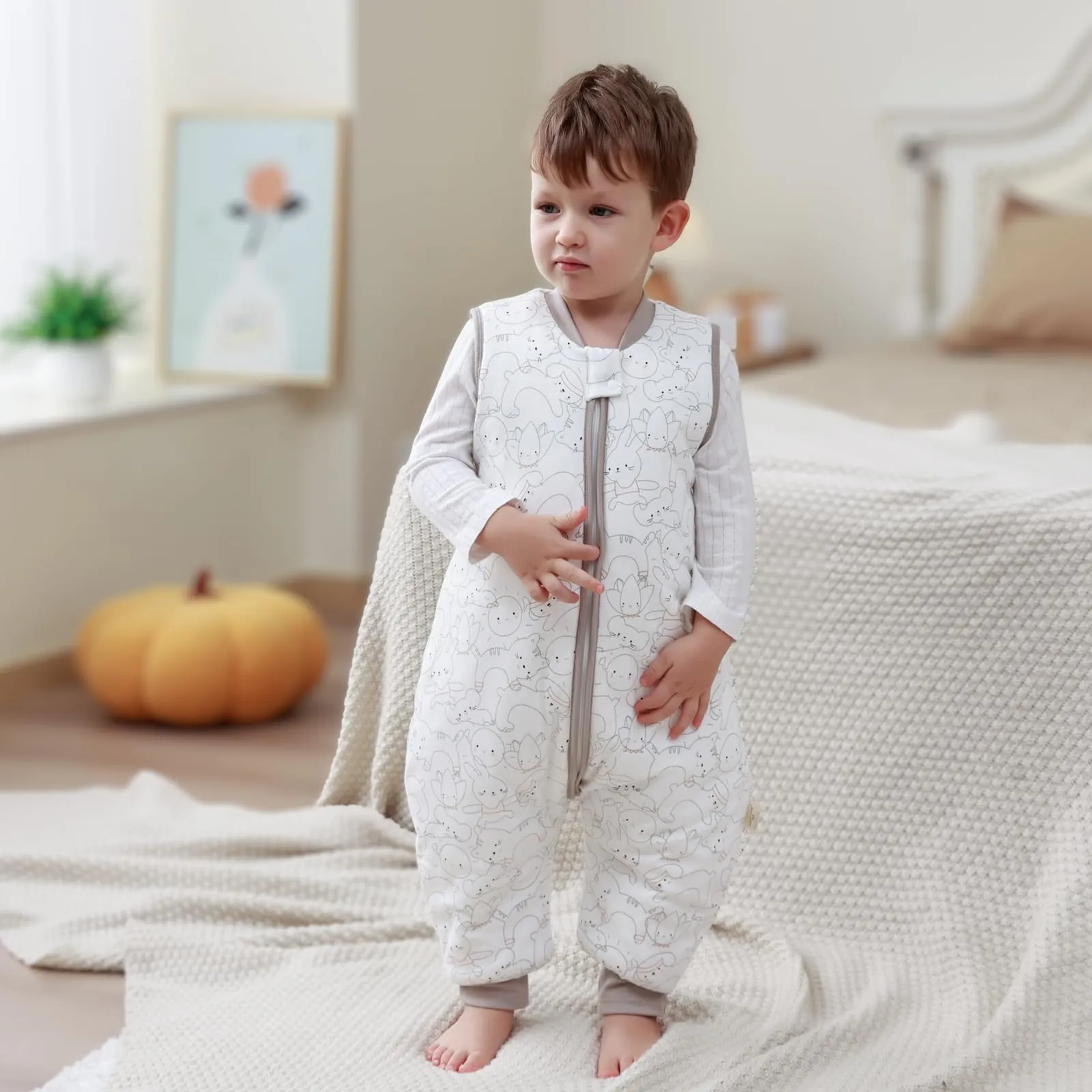 MIKAFEN Sacco Nanna con Gambe per Bambini 2,5 Tog, 3-4 anni - immagine 3