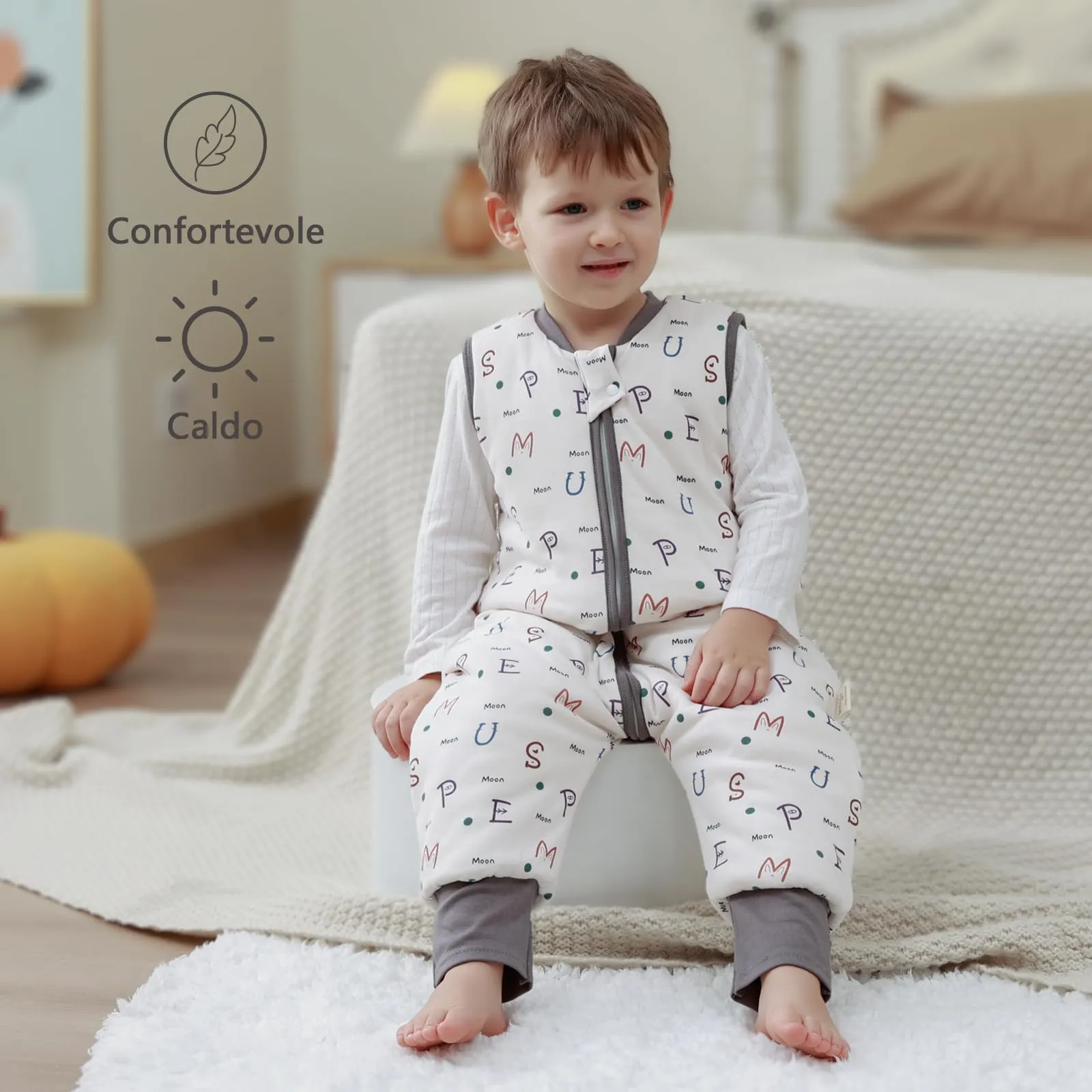 MIKAFEN Sacco Nanna con Gambe per Bambini 2,5 Tog, 18-36 Mesi - immagine 2
