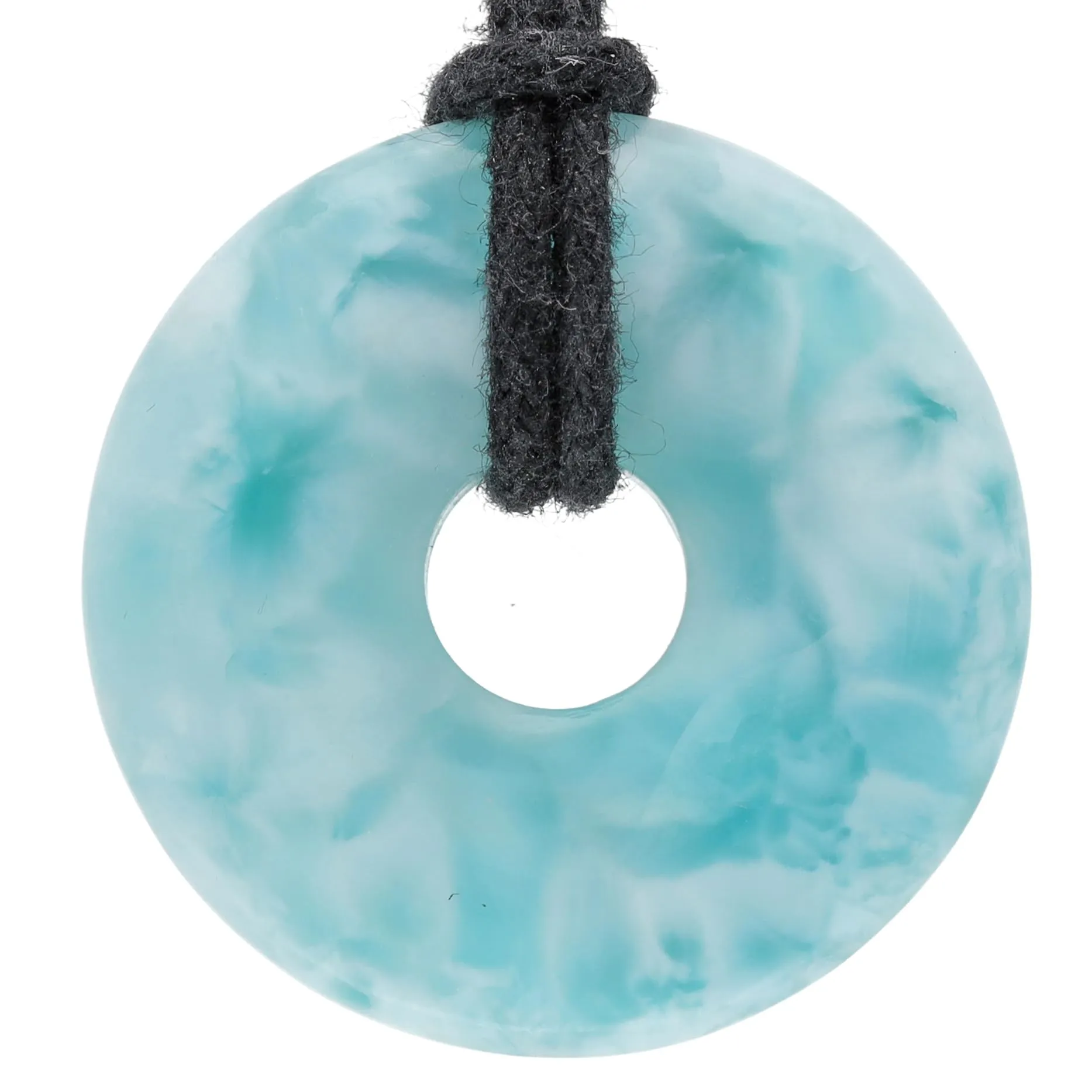 Lebensquelle Plus Donut in Pietra Preziosa 30 mm con Cordoncino in Cotone e Scheda Pietra - immagine 1
