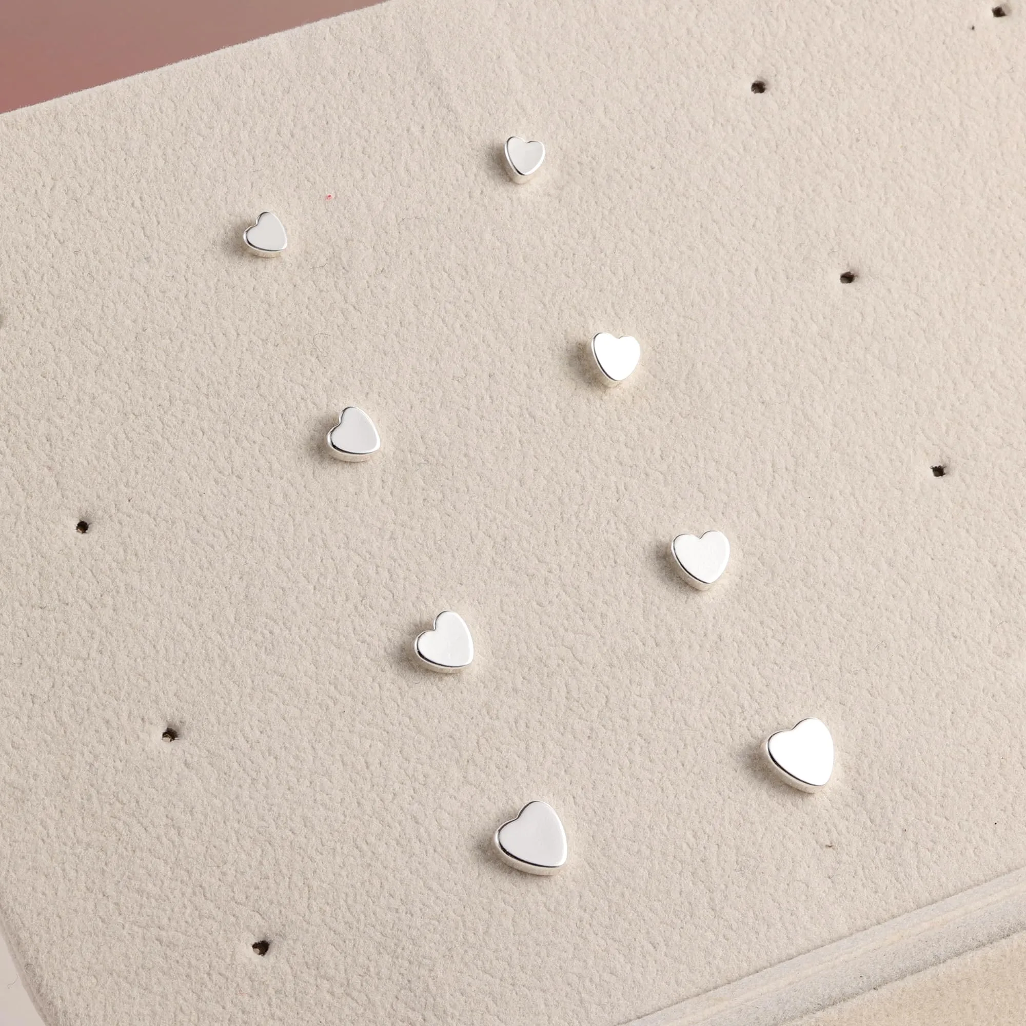 ALEXCRAFT Set 4 Paia Orecchini Cuore Argento Minimalista SCEU164S - immagine 7