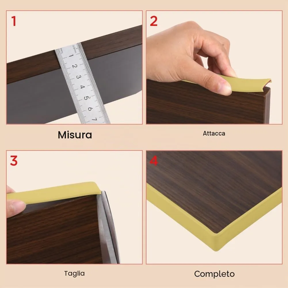 Flintronic Bordatura Autoadesiva a Forma di U, 3m x 20mm - immagine 4