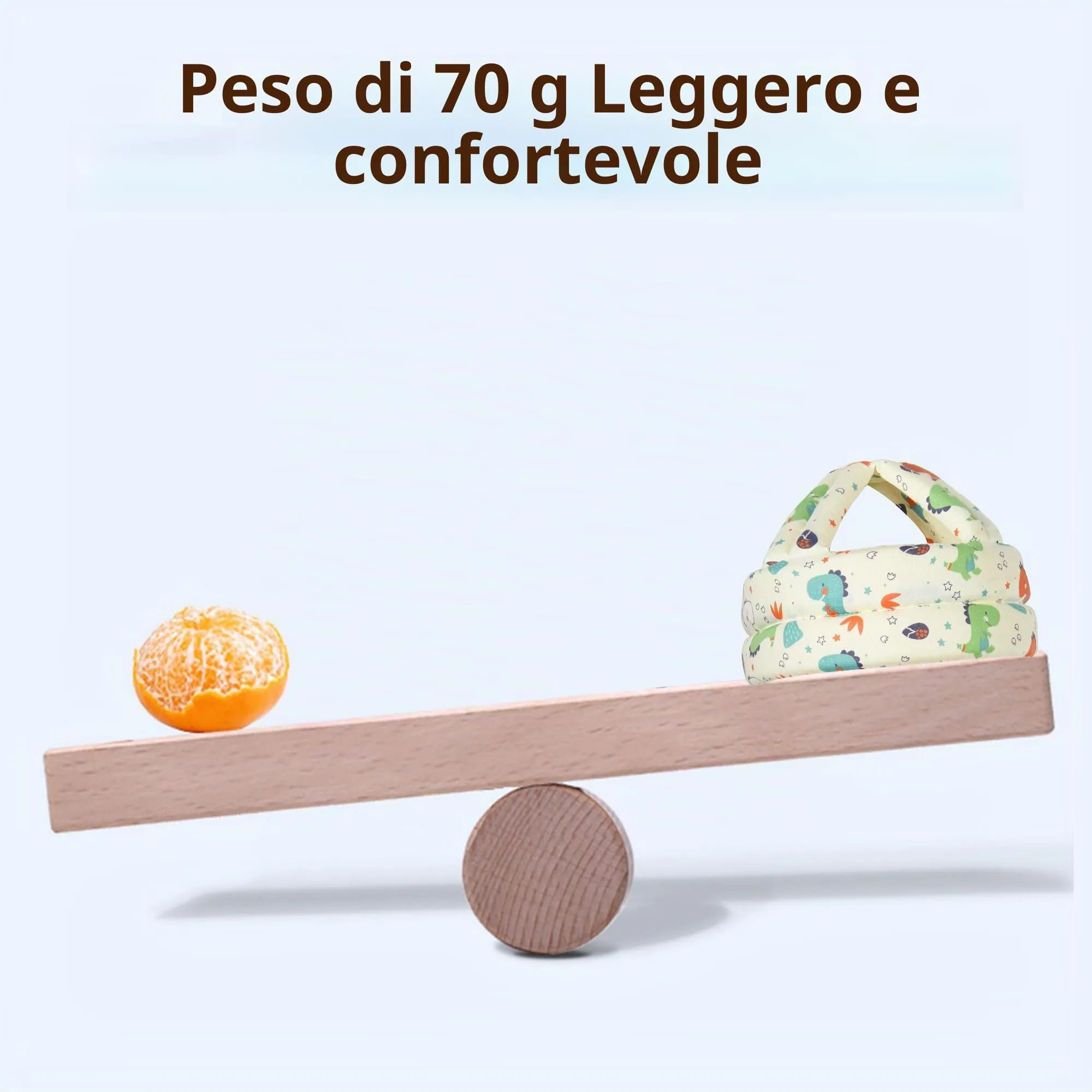 JUNUNDJING Caschetto Primi Passi per Bambini 6-36 Mesi, Dinosauro Arancione - immagine 6