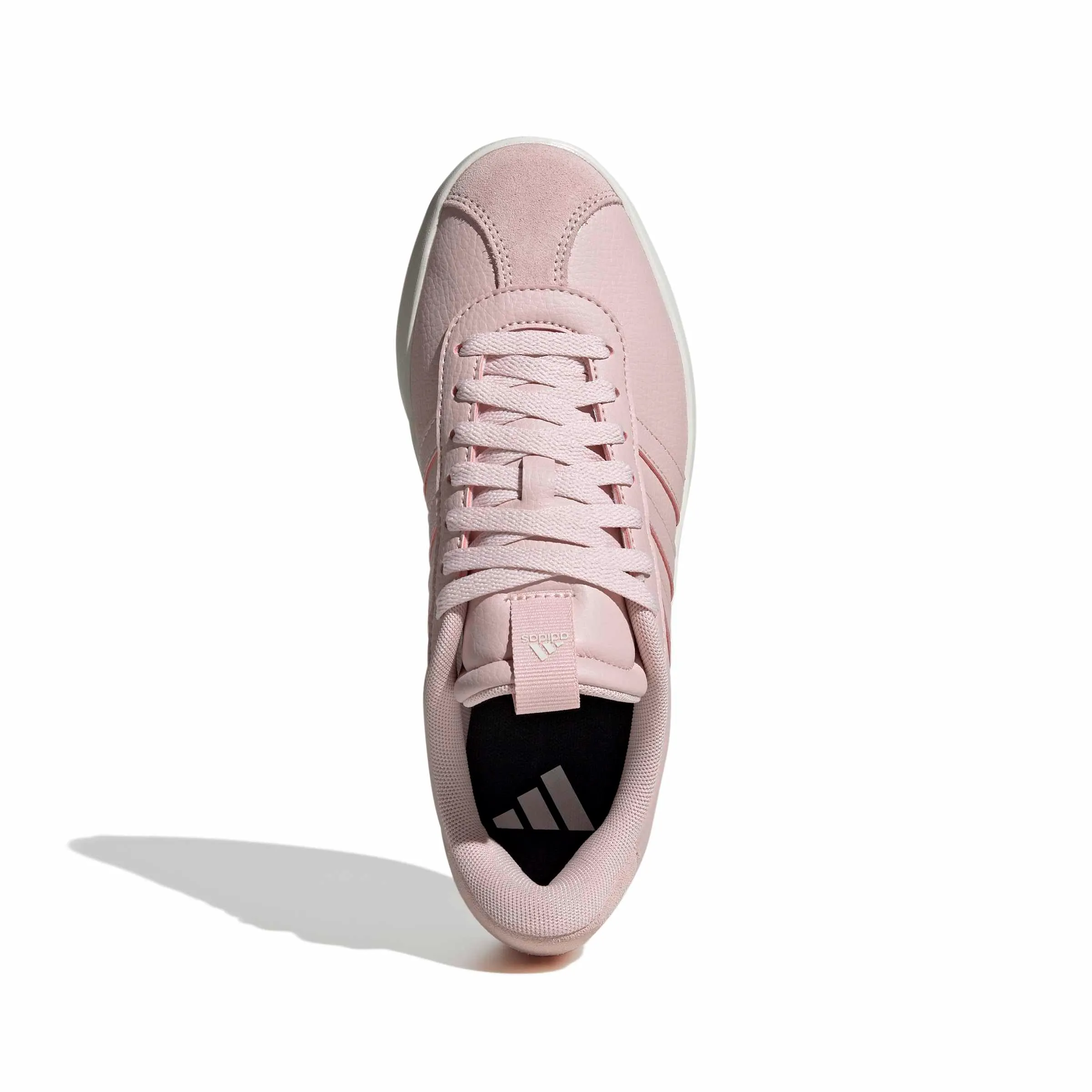 adidas VL Court 3.0 Skateboarding Shoes, Women's, Sand Pink/Off White, 41 EU - immagine 2