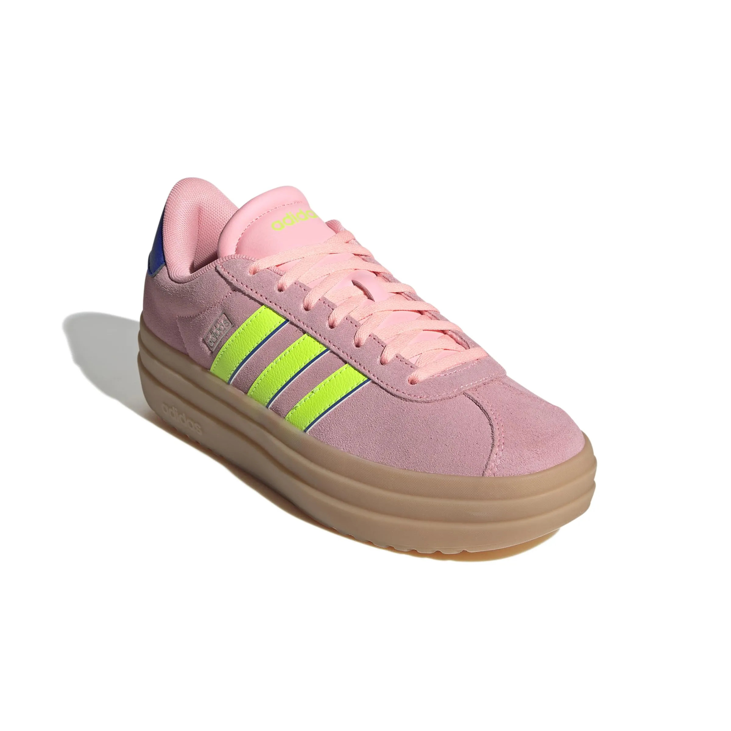 Adidas VL Court Bold Sneaker da donna, Rosa Spark/Limone Lucido/Blu Lucido, 6 US - immagine 5