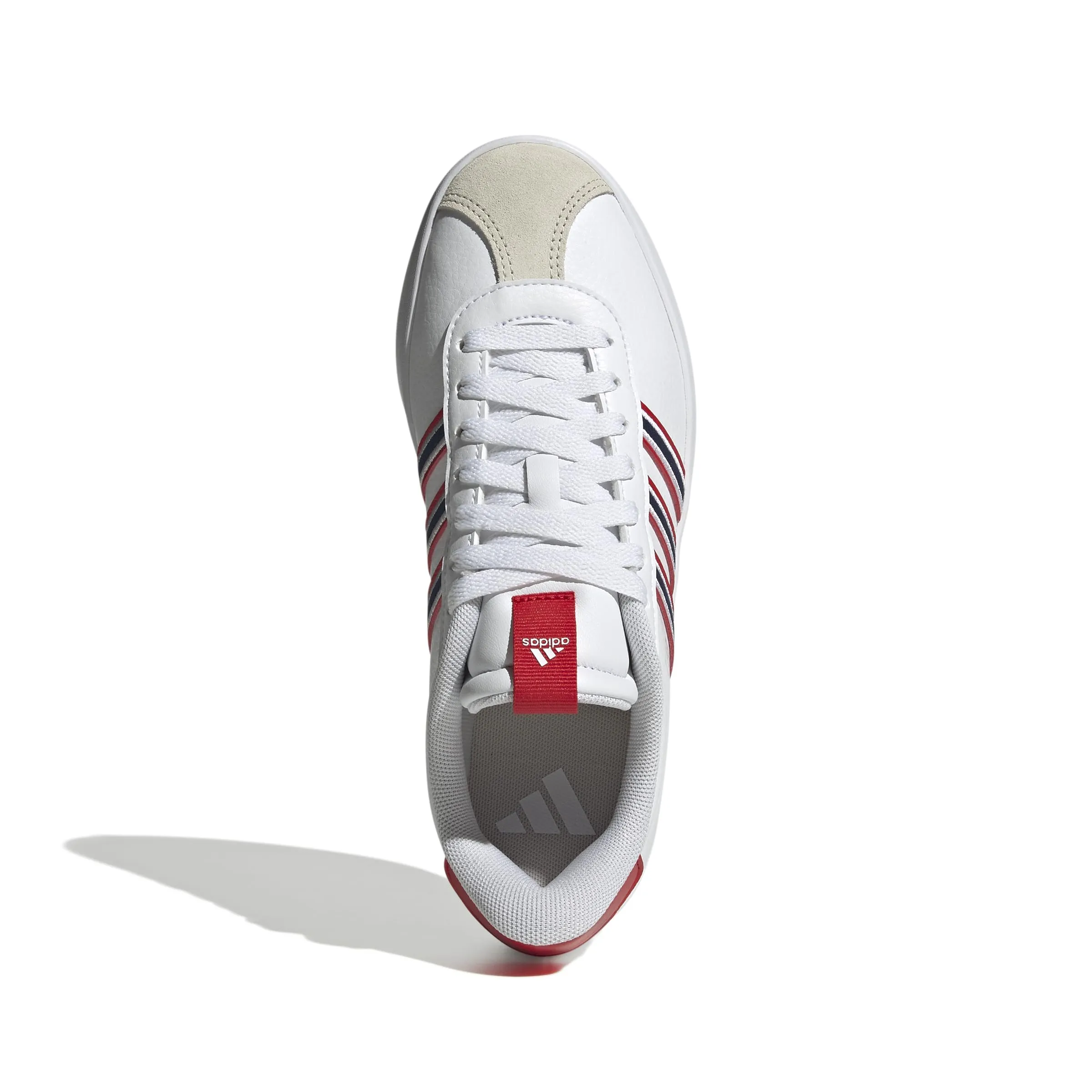 adidas VL Court 3.0 Women's Sneakers - White/Team Navy/Better Scarlet - 11 - immagine 2