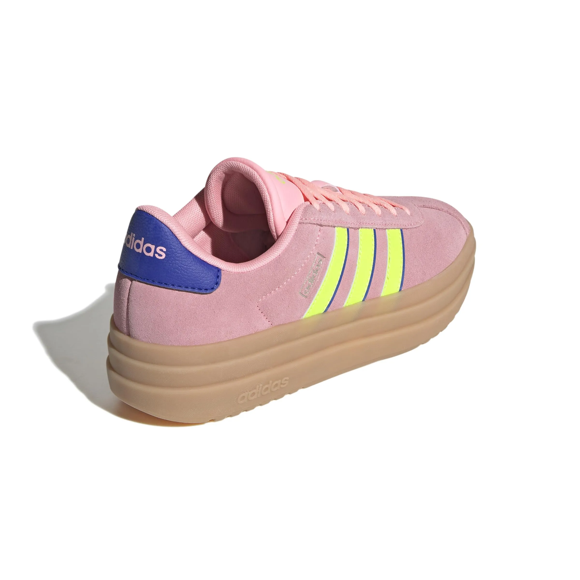 adidas VL Court Bold Sneaker da donna - Rosa Spark/Limone Lucido/Blu Lucido - immagine 6