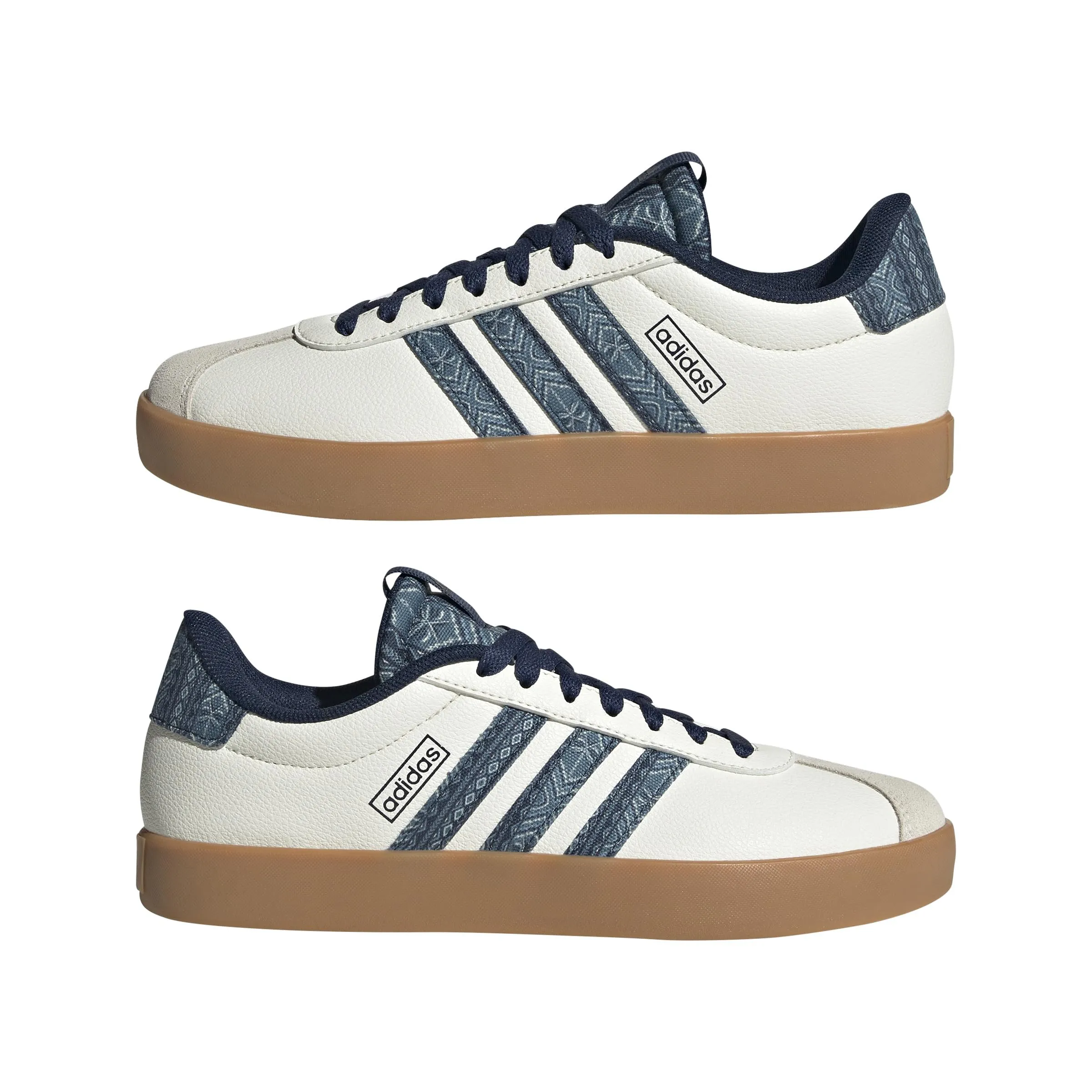 adidas VL Court 3.0 Sneaker da donna, Bianco sporco/indaco notturno/gomma, 6 - immagine 8