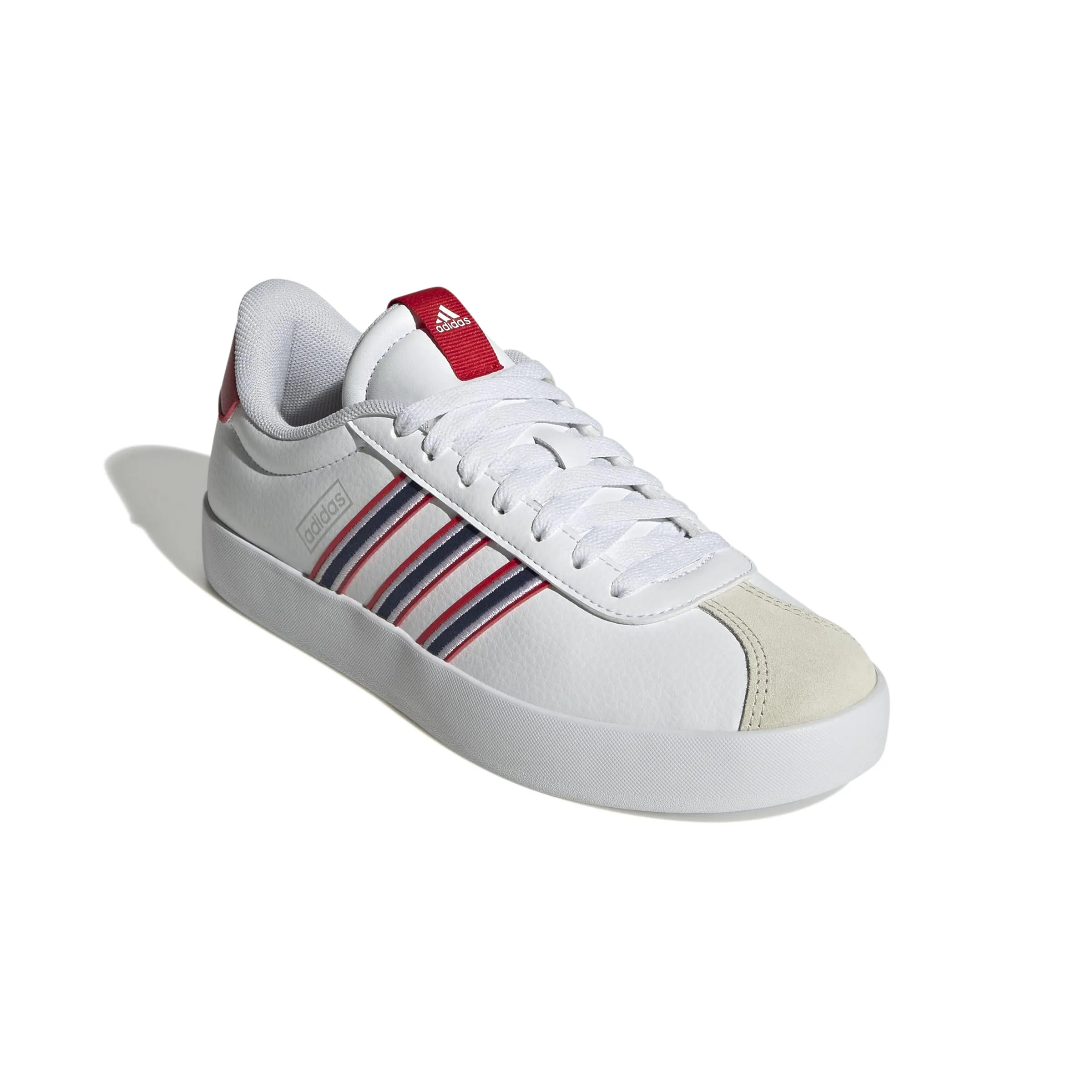 adidas VL Court 3.0 Women's Sneakers - Bianco/Blu navy (Team Navy) / Better Scarlet, 5.5 - immagine 4