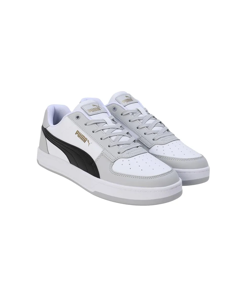 PUMA Caven 2.0 Unisex Sneakers - White Black Ash Gray Gold, 42 EU - immagine 7