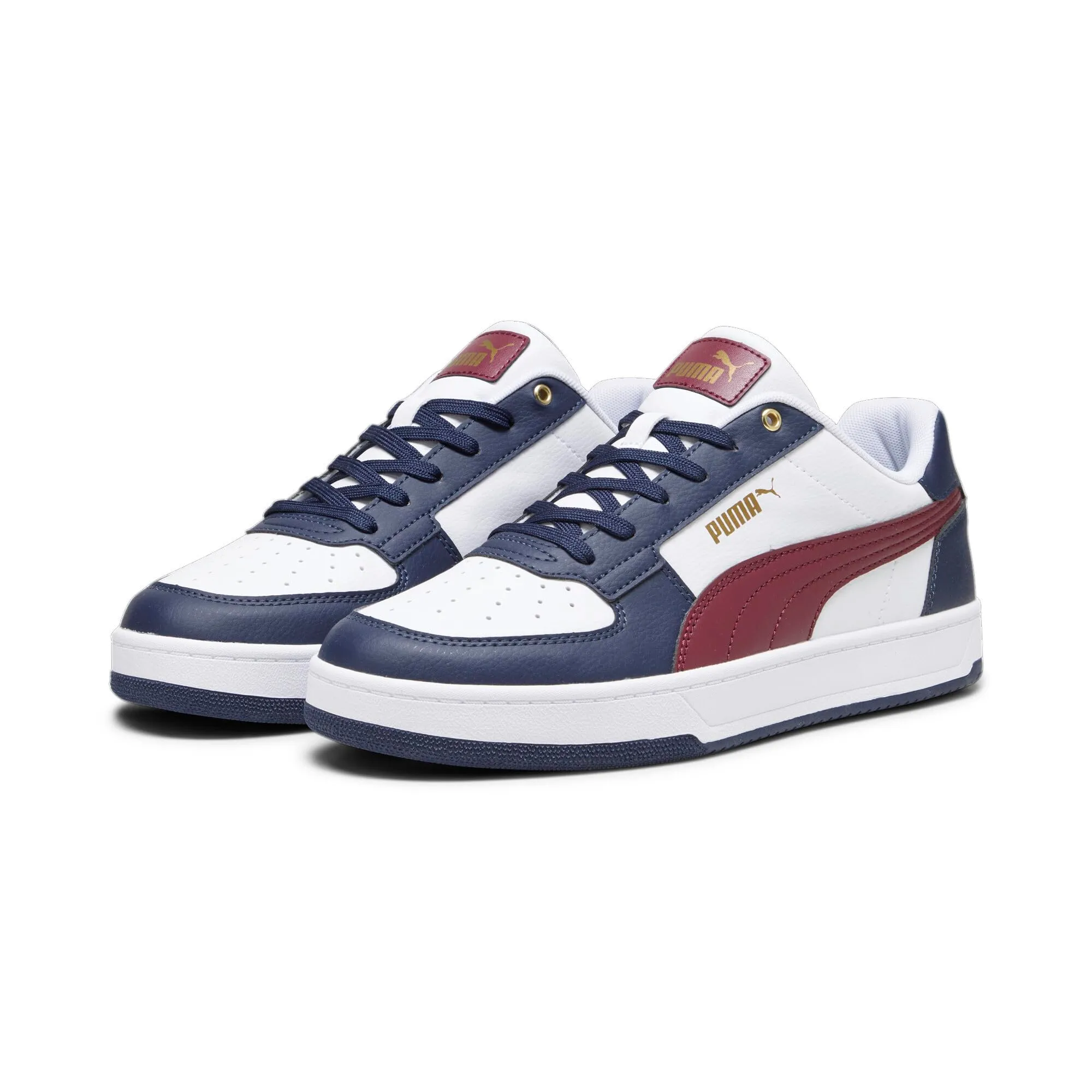 PUMA Caven 2.0 Unisex Sneakers - White Dark Jasper Navy Gold, 44.5 EU - immagine 4