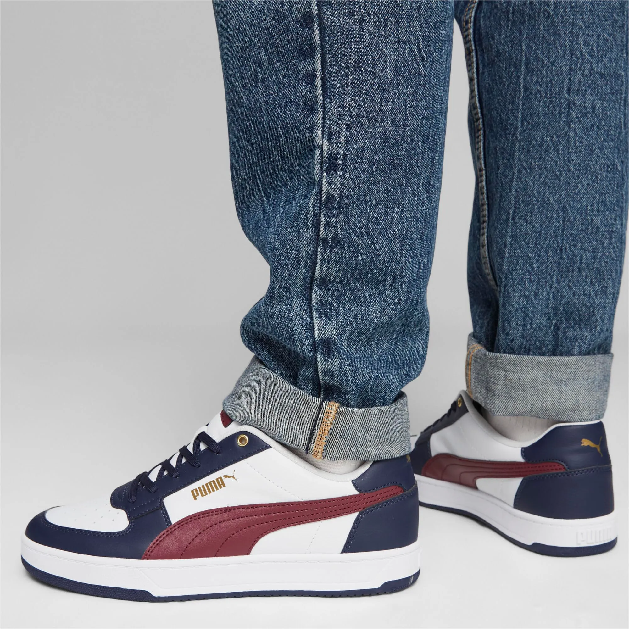 PUMA Caven 2.0 Unisex Sneakers - White Dark Jasper Navy Gold, 40 EU - immagine 9