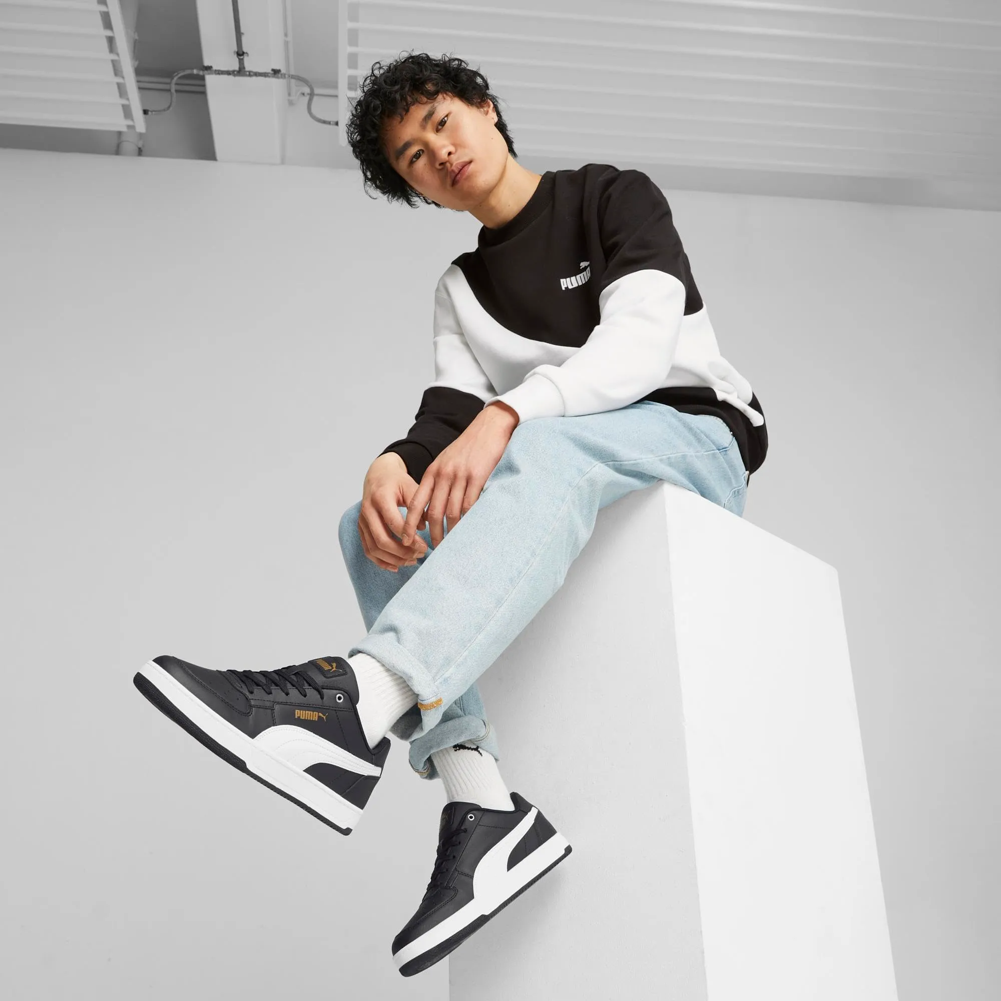 PUMA Caven 2.0 Unisex Sneaker, Black White Gold, 40 EU - immagine 3