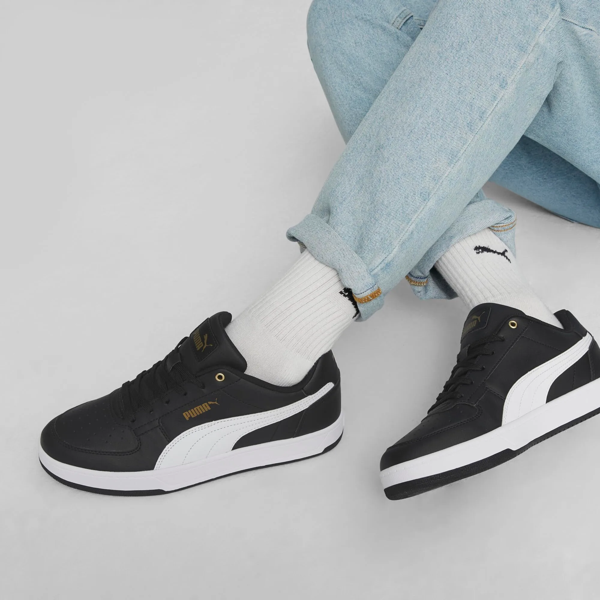 PUMA Caven 2.0 Unisex Sneakers - Black White Gold, 42.5 EU - immagine 9
