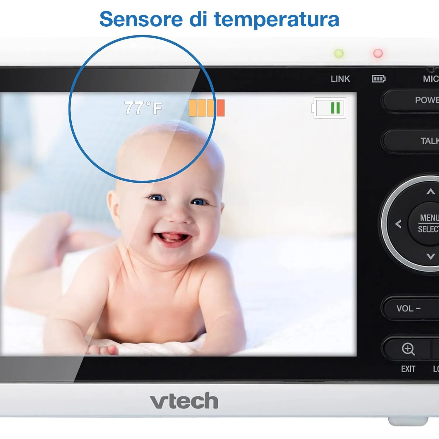 VTech VM350 Baby Monitor Video con Schermo LCD 5 Pollici, Visione Notturna, Interfono e Ninne Nanne - immagine 6
