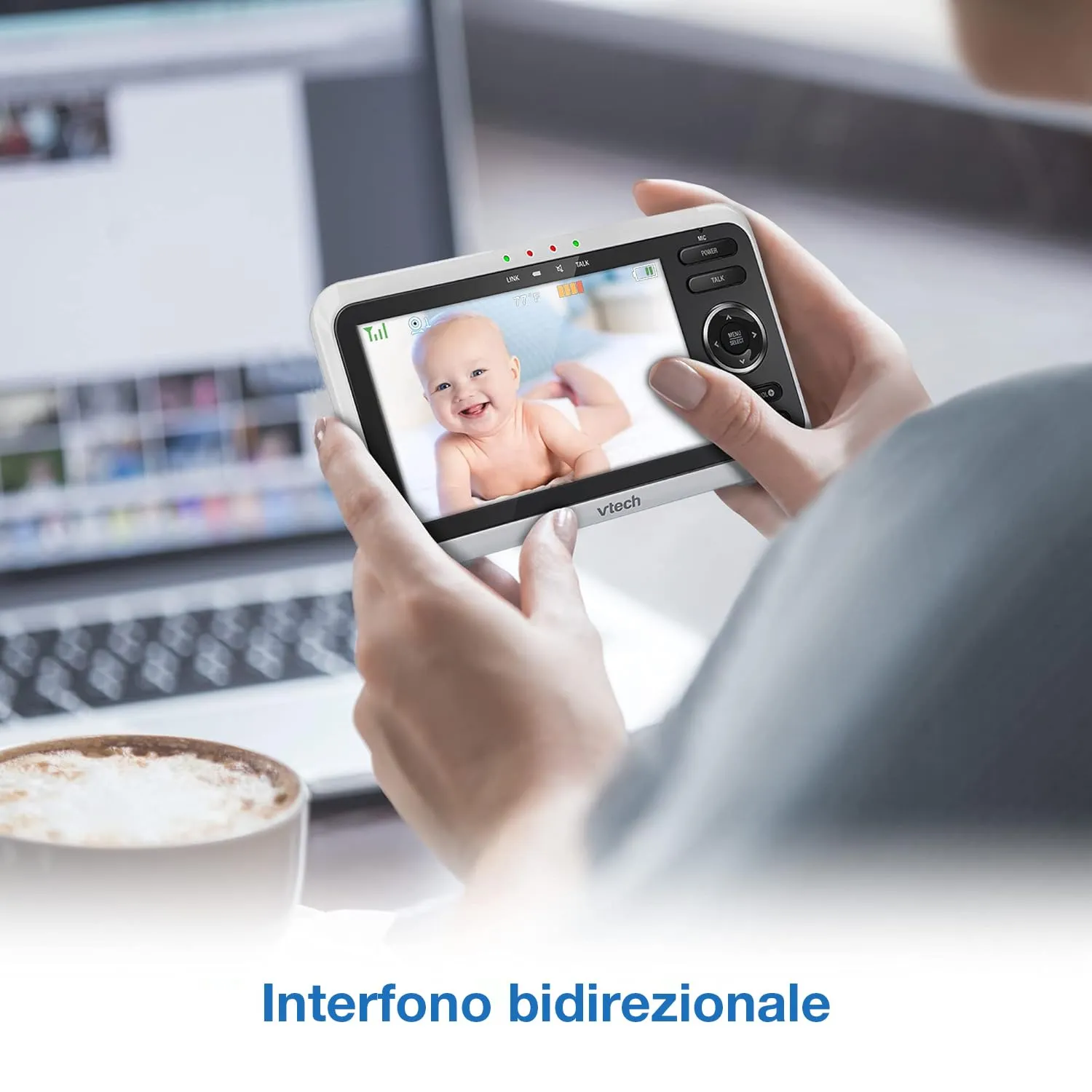 VTech VM350 Baby Monitor Video con Schermo LCD 5 Pollici, Visione Notturna, Interfono e Ninne Nanne - immagine 7