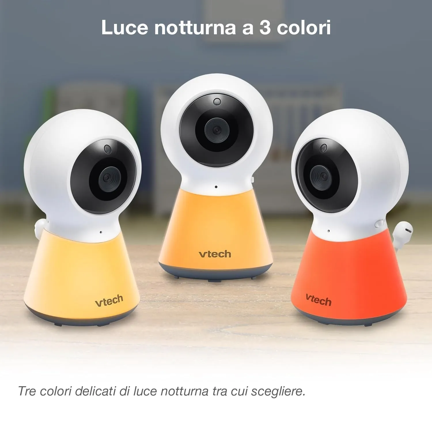 VTech VM5254 Baby Monitor con Telecamera, Schermo LCD a Colori da 5 Pollici, Visione Notturna, Comunicazione Bidirezionale, Ninne Nanne e Luce Notturna - immagine 7