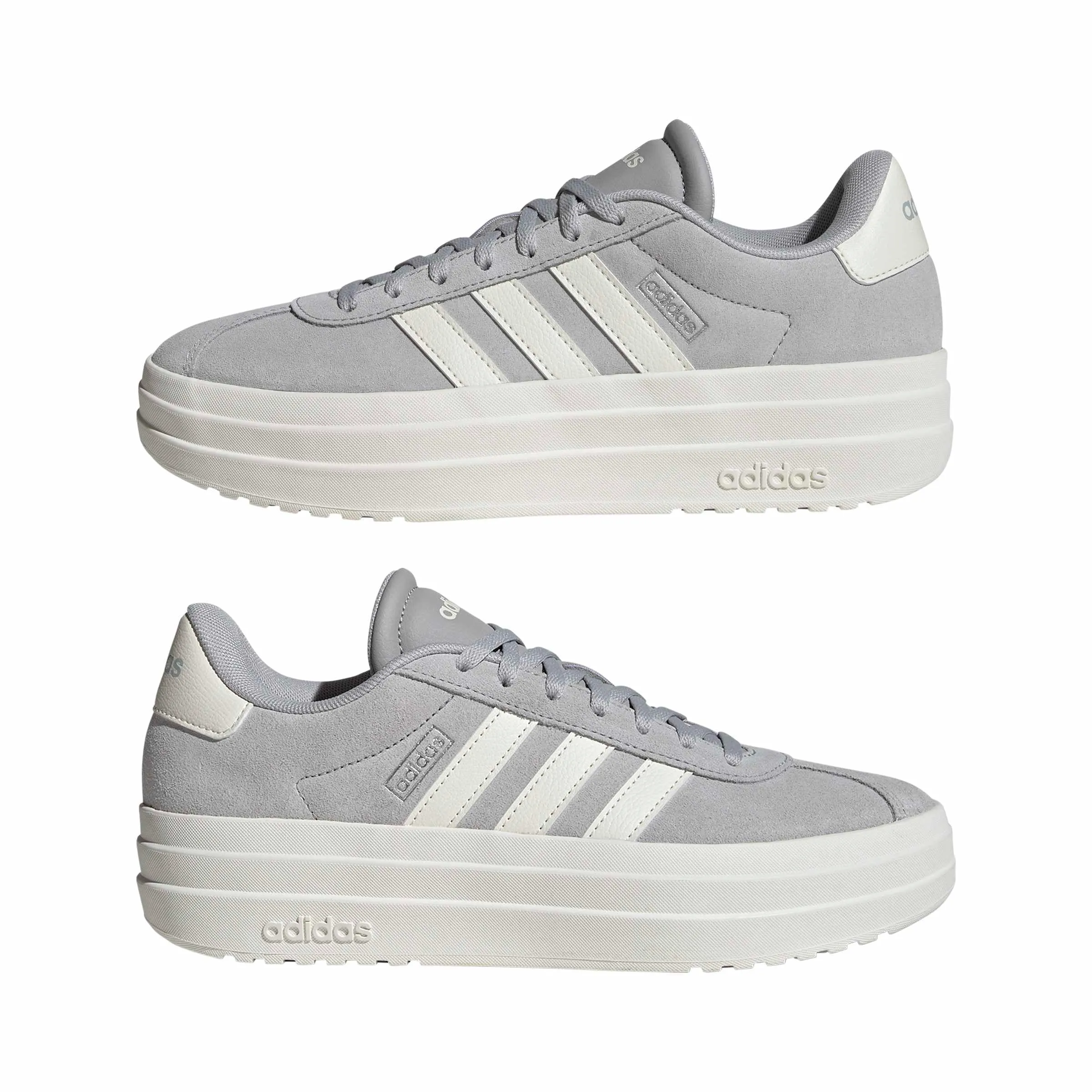 adidas VL Court Bold Shoes, Grey Two/Off White/Core White, 38 EU - immagine 8