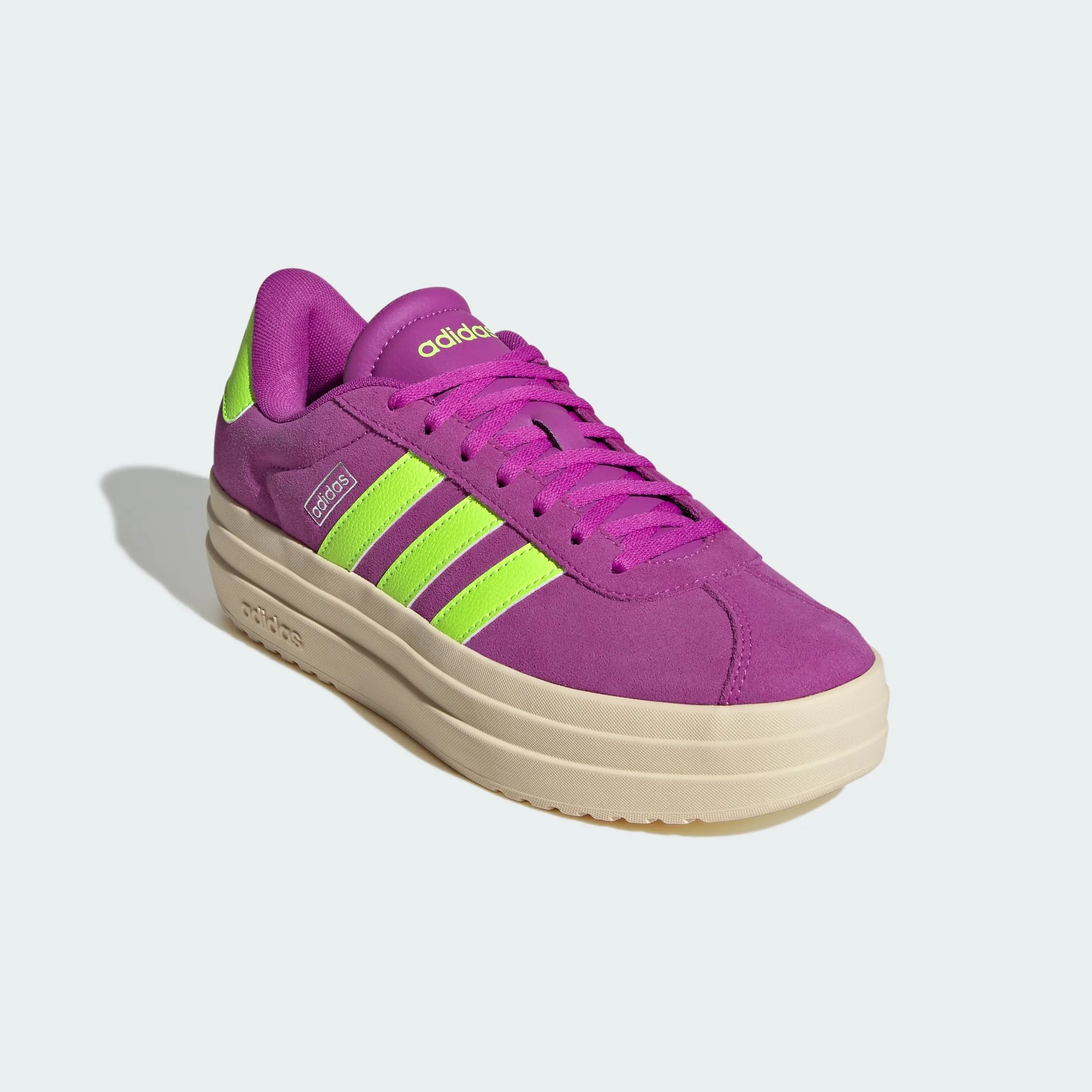 adidas VL Court Bold Shoes, Flash Pink/Lucid Lemon/Silver Metallic, 36 2/3 EU - immagine 5