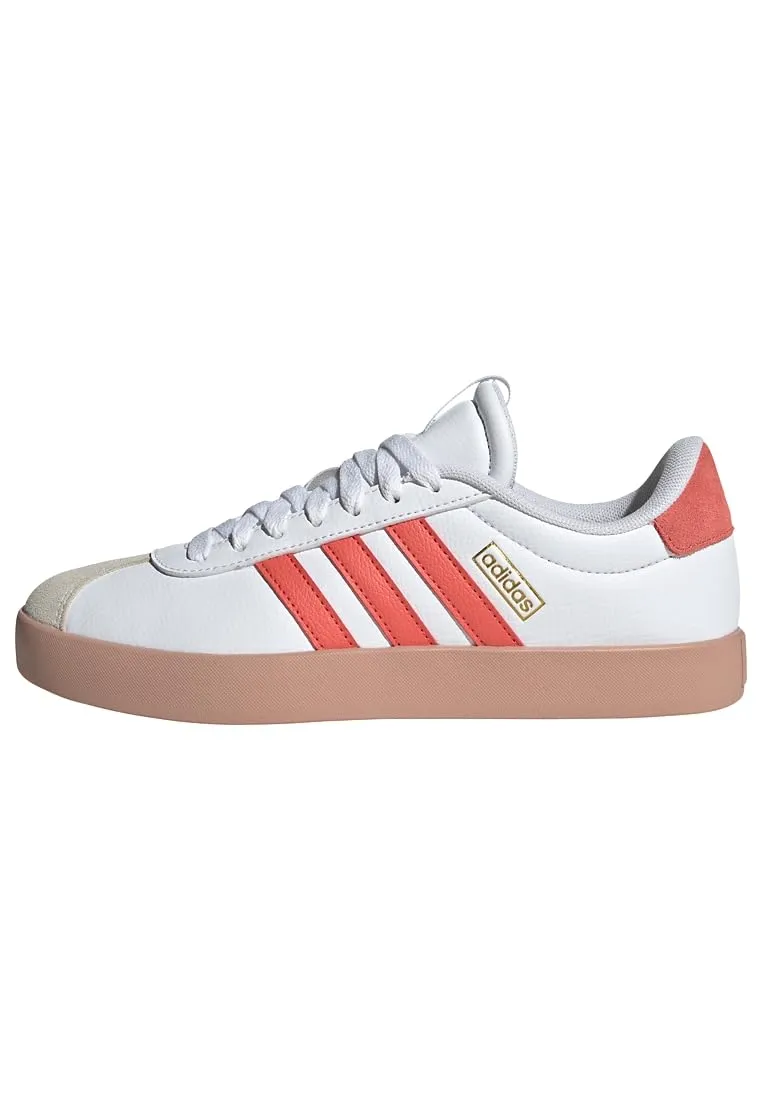 adidas VL Court 3.0 Shoes, Cloud White/Preloved Scarlet/Gold Metallic, 37 1/3 EU - immagine 1