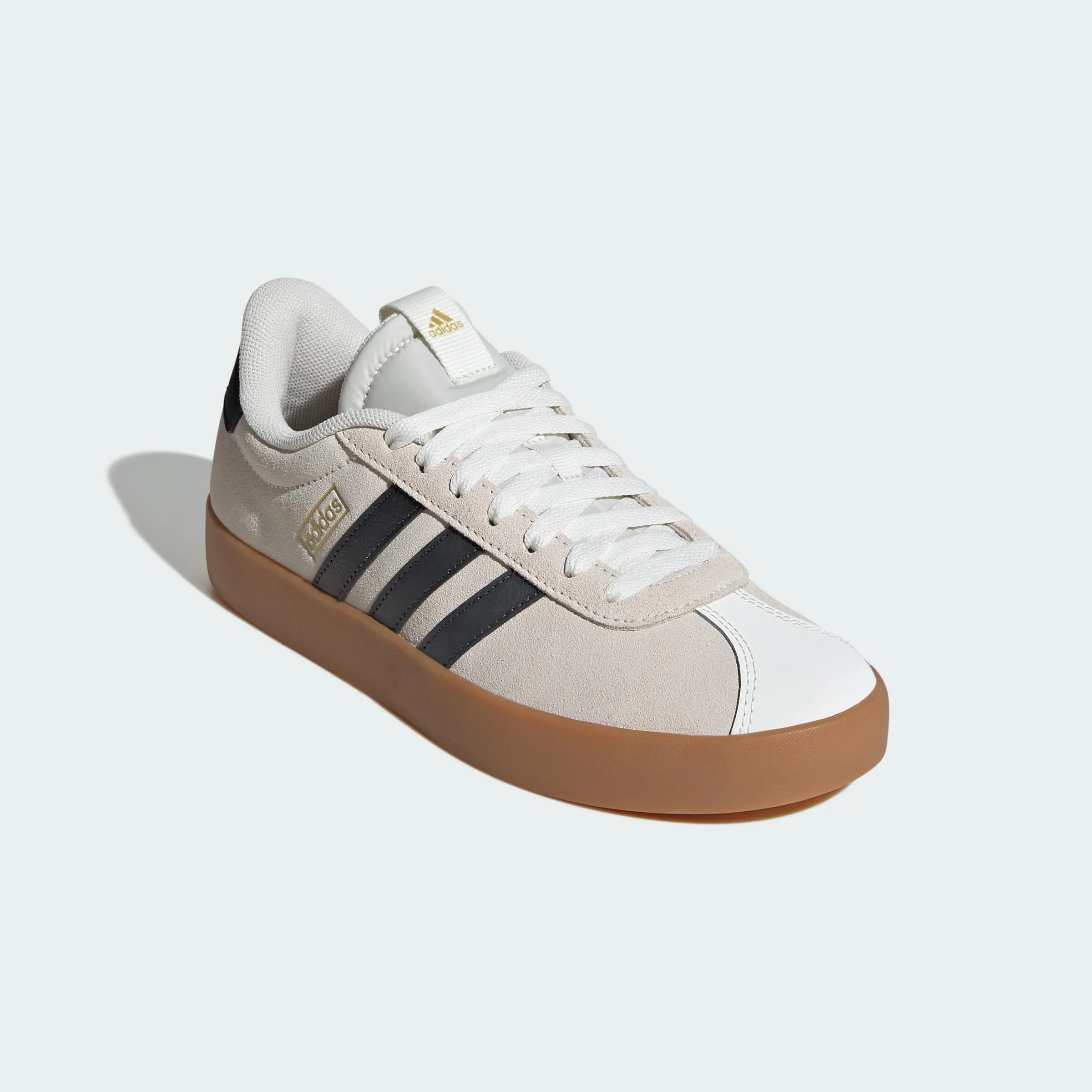 adidas VL Court 3.0 Shoes, Off White/Grey Six/Gold Metallic, 38 2/3 EU - immagine 7