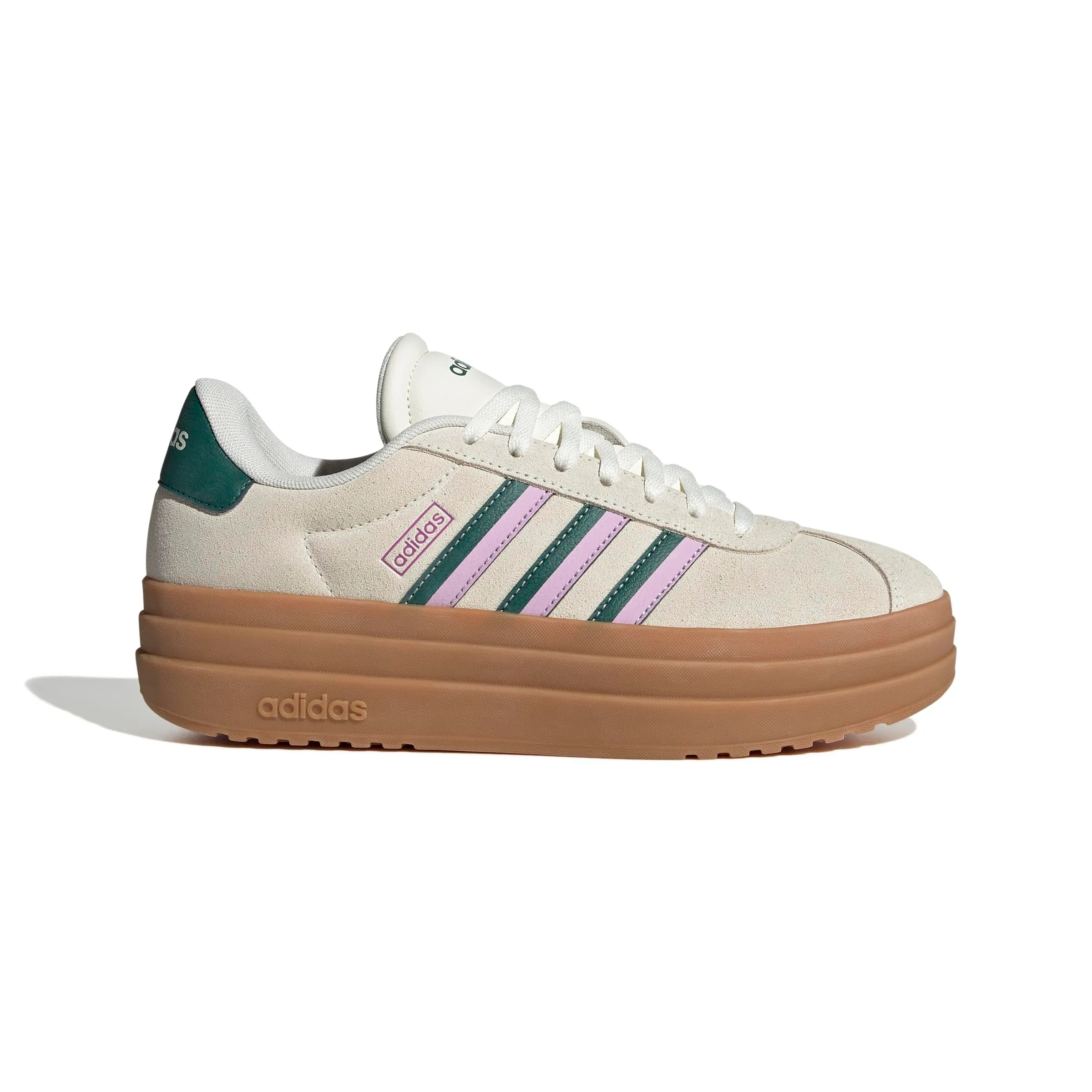 adidas VL Court Bold Shoes, Off White/Collegiate Green/Bliss Lilac, 39 1/3 EU - immagine 4