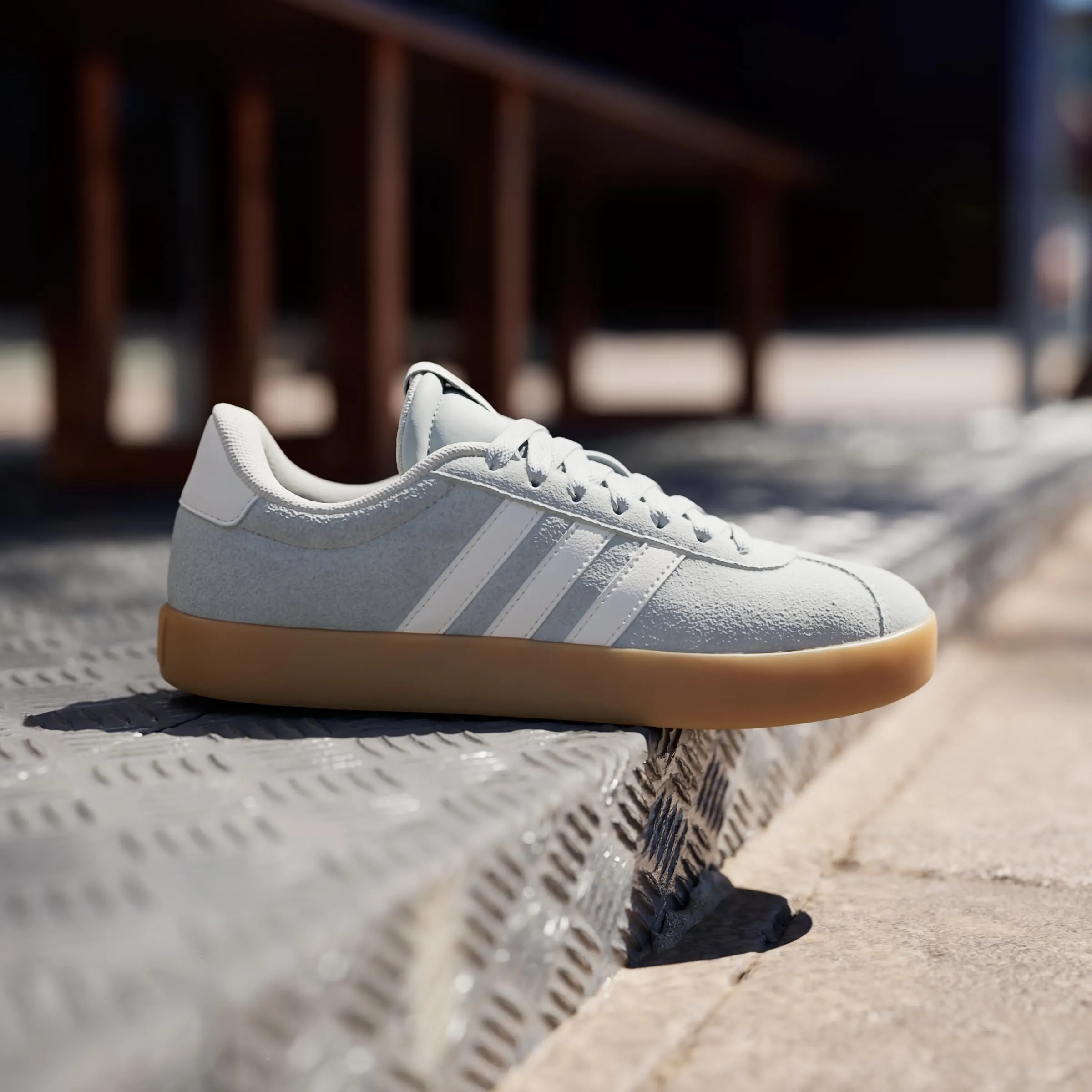 adidas VL Court 3.0 Shoes, Wonder Silver/Off White/Gum, 38 EU - immagine 2