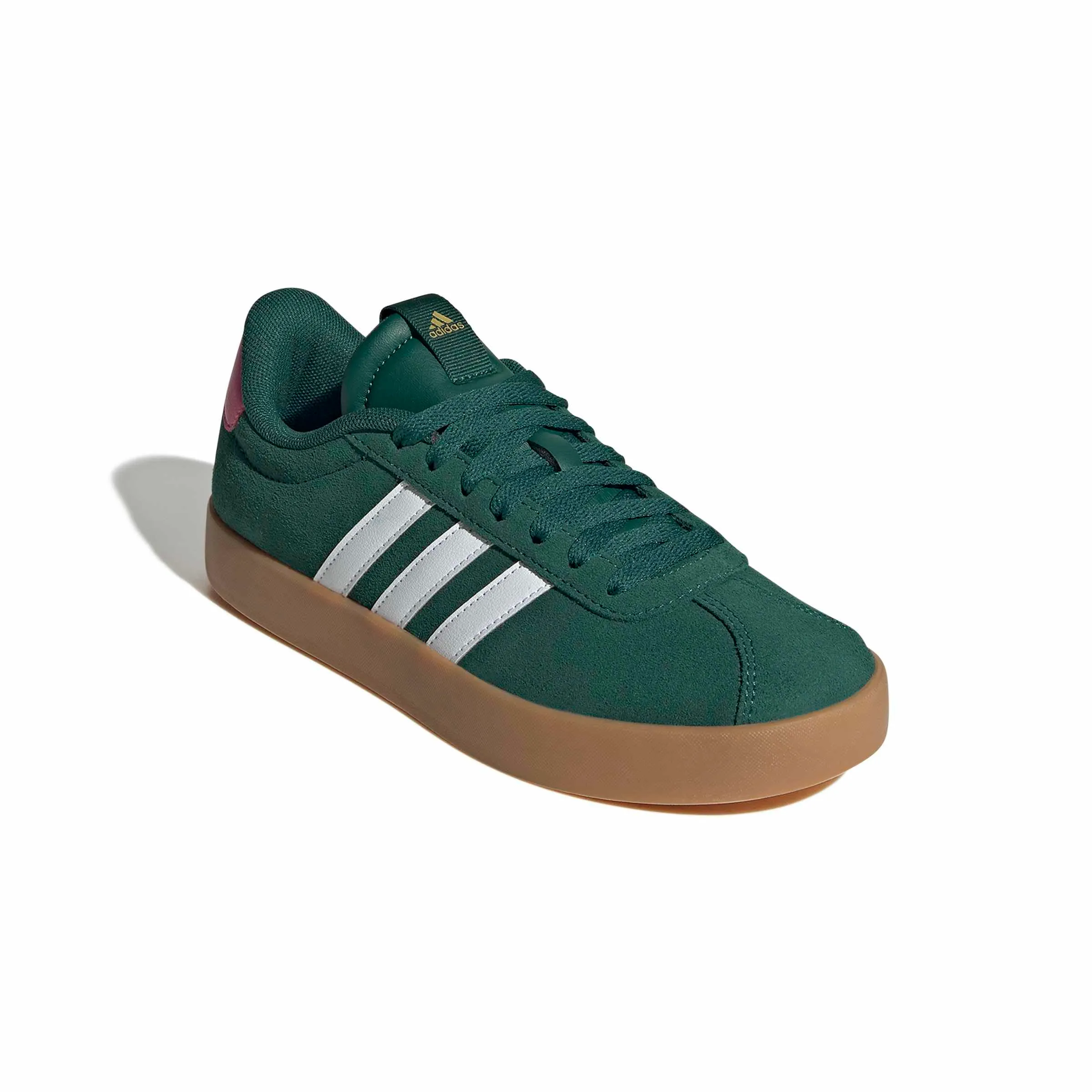 adidas VL Court 3.0 Shoes, Collegiate Green/Cloud White/Pulse Magenta, 38 2/3 EU - immagine 3