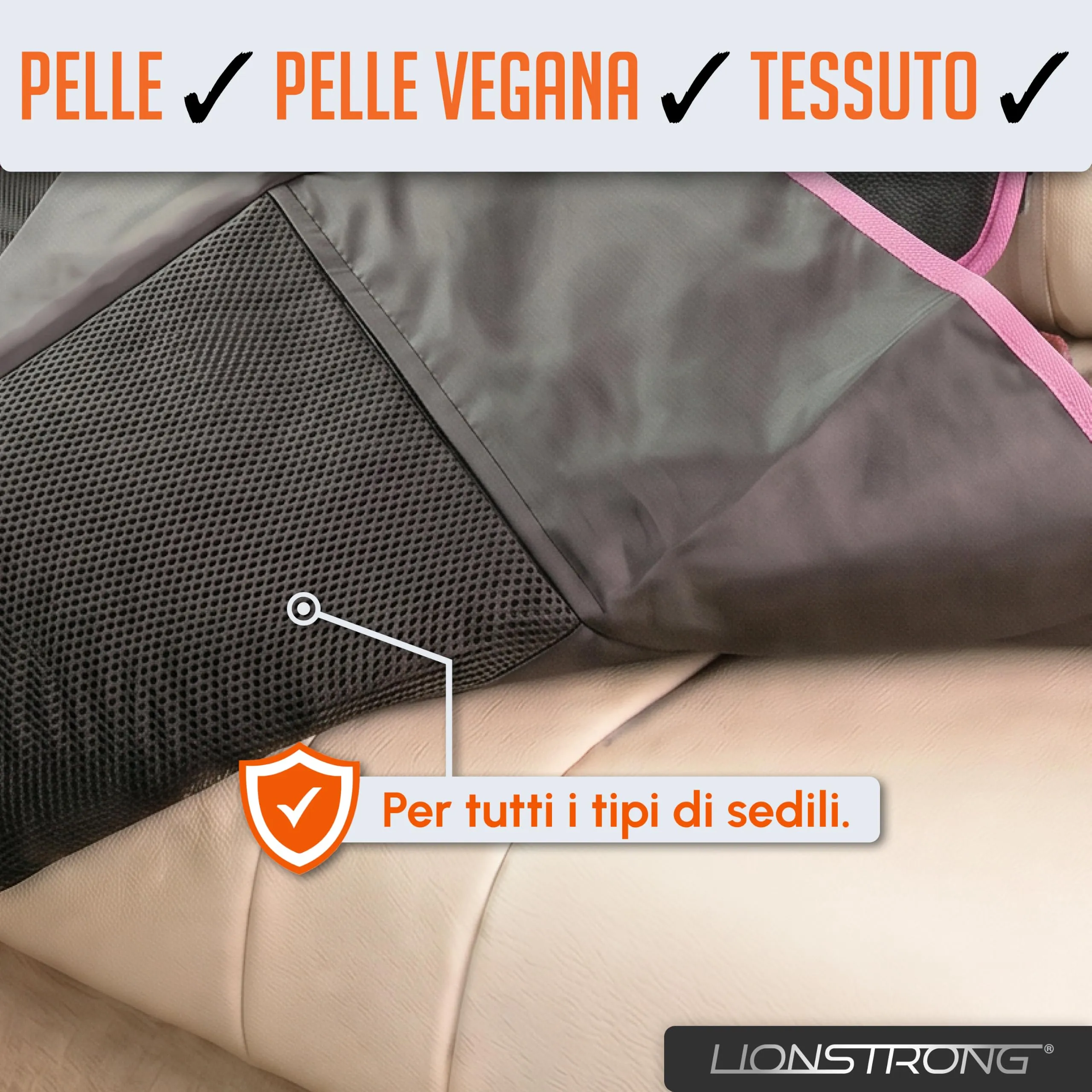 LIONSTRONG Protettori per Sedile Auto Compatibile ISOFIX - Rosa - immagine 7
