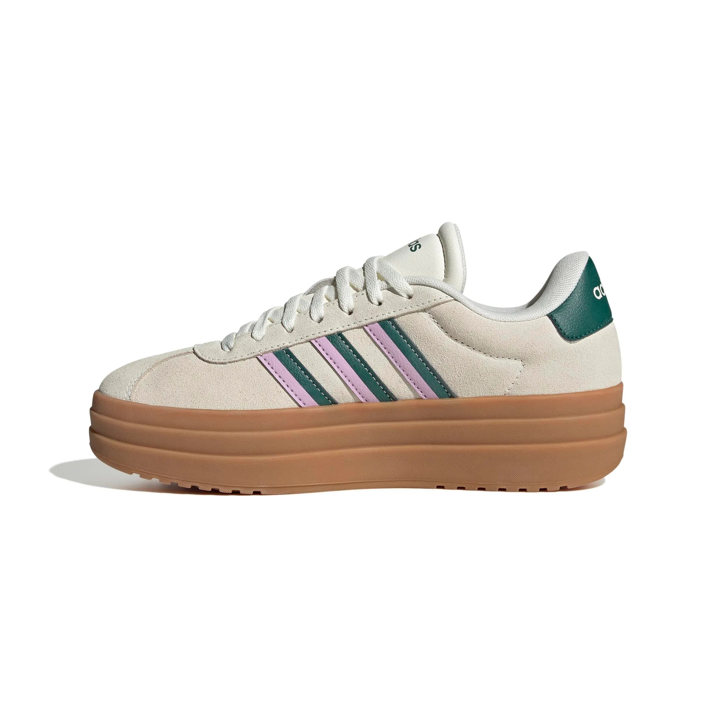 adidas VL Court Bold Shoes, Off White/Collegiate Green/Bliss Lilac, 36 2/3 EU - immagine 1