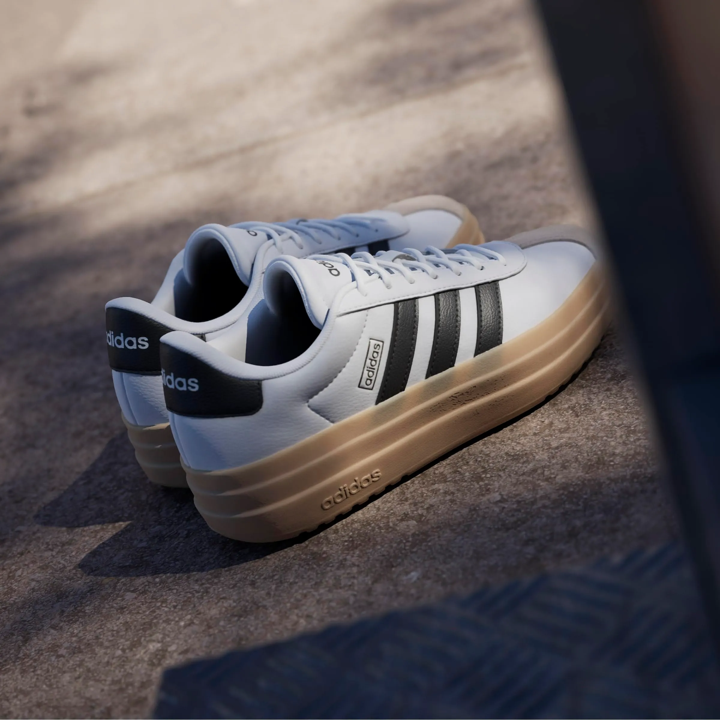 adidas VL Court Bold Shoes, Ftwr White/Core Black/Wonder Beige, 42 EU - immagine 2