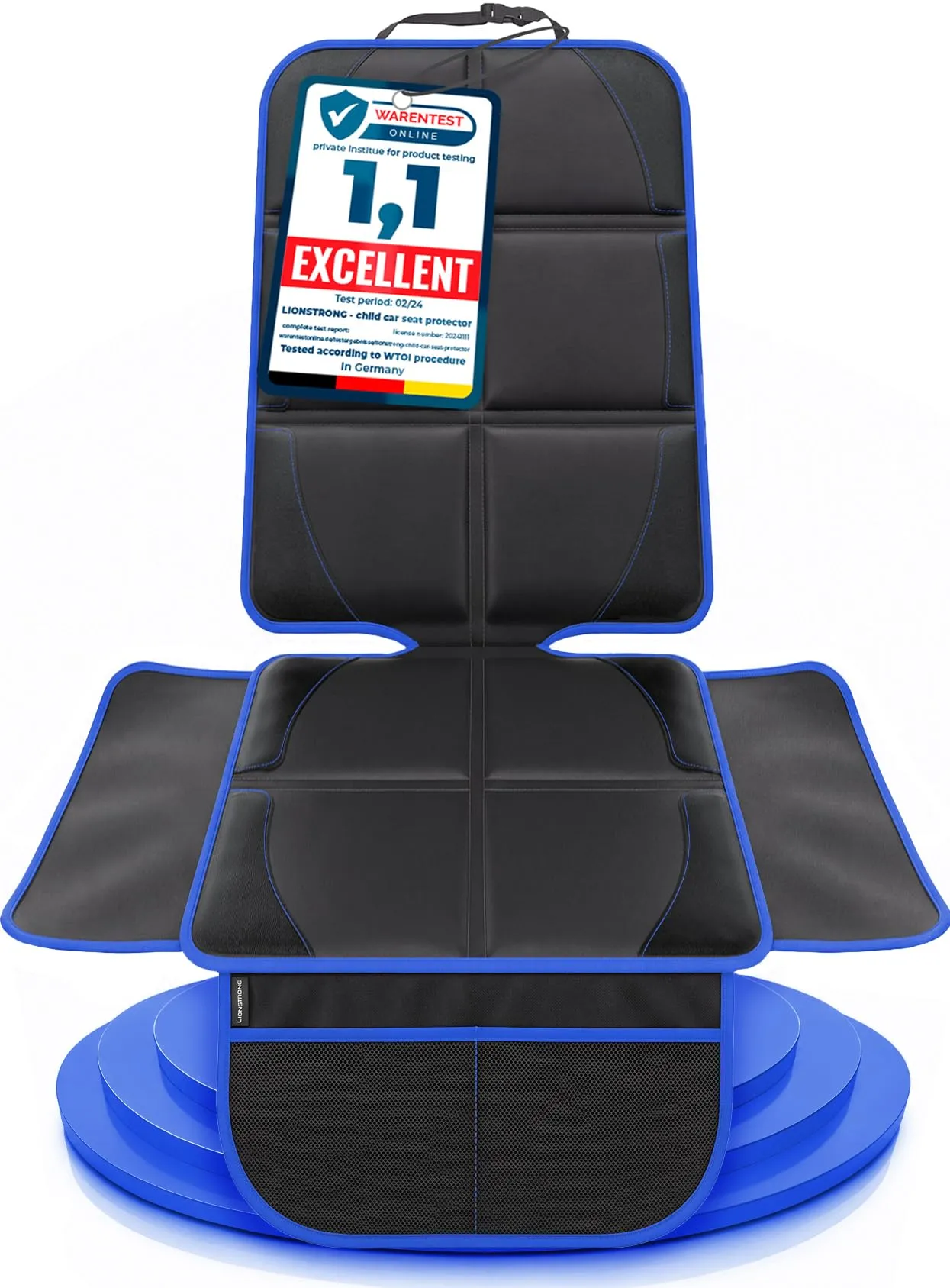 LIONSTRONG Protettori per Sedile Auto Compatibile ISOFIX - Blu - immagine 1