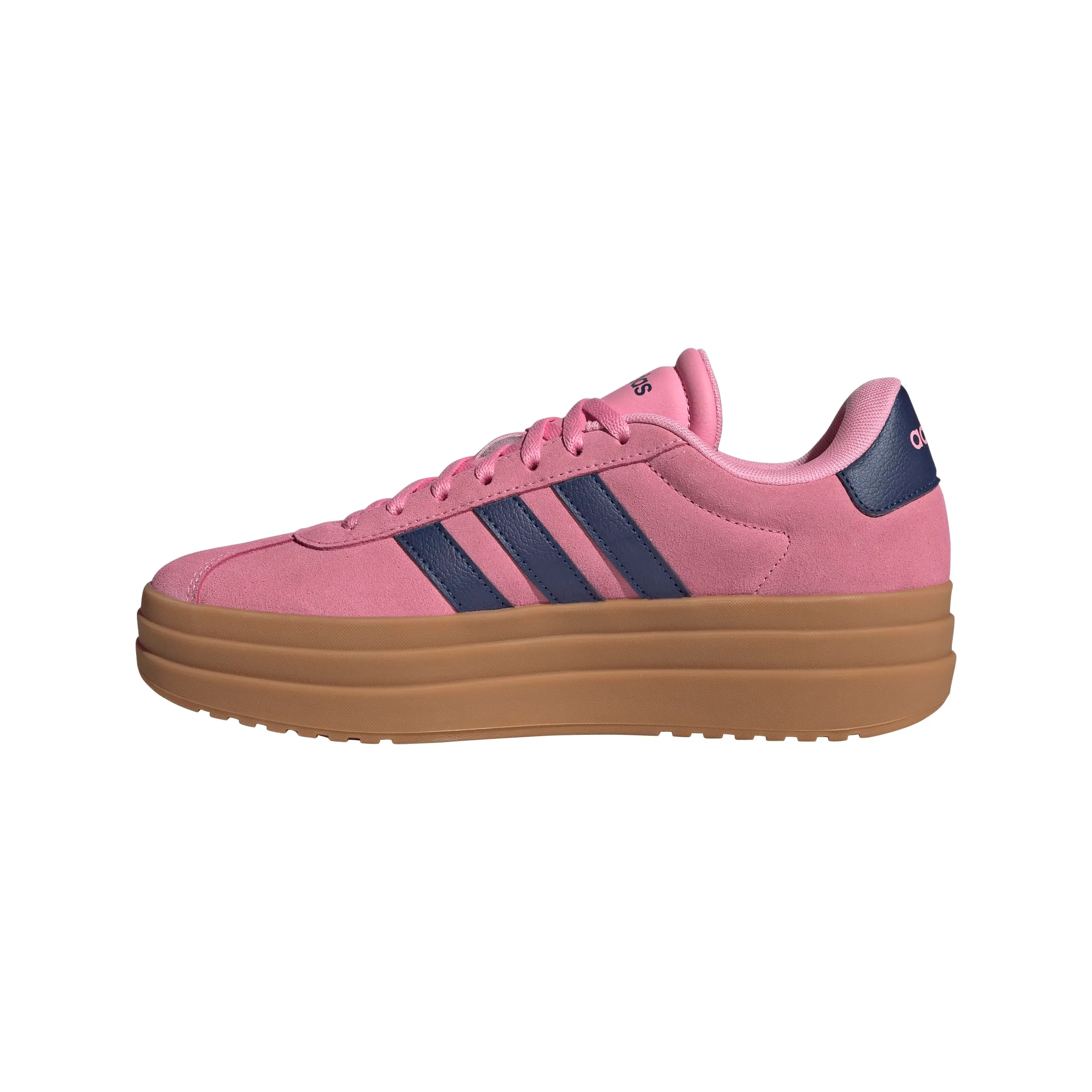 adidas VL Corto Bold Donna, Rosa Pallido Blu Scuro Oro Metallizzato, 41 1/3 EU - immagine 1