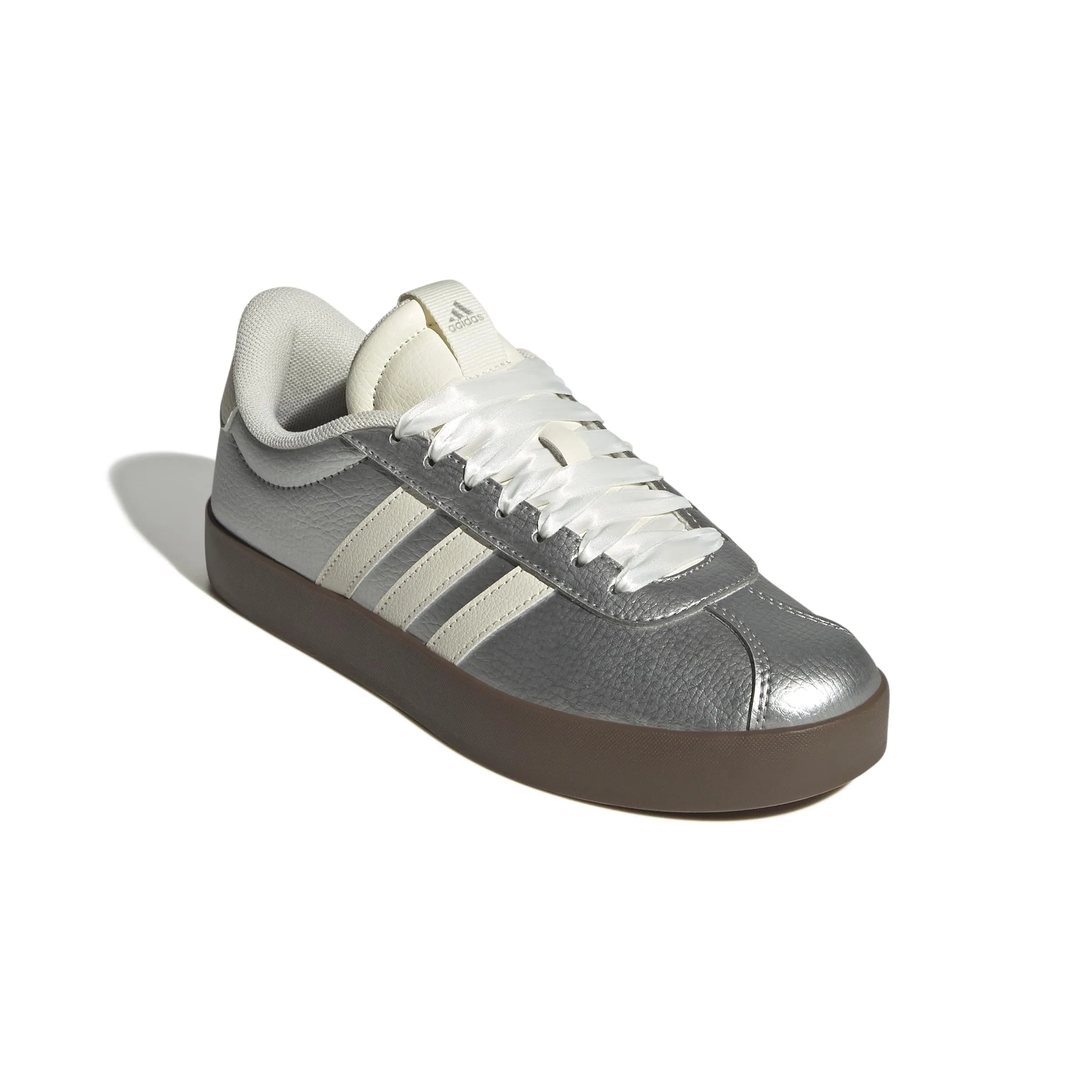 Adidas VL Court 3.0 Donna, Argento Metallizzato Off White Gum, 36 EU - immagine 4