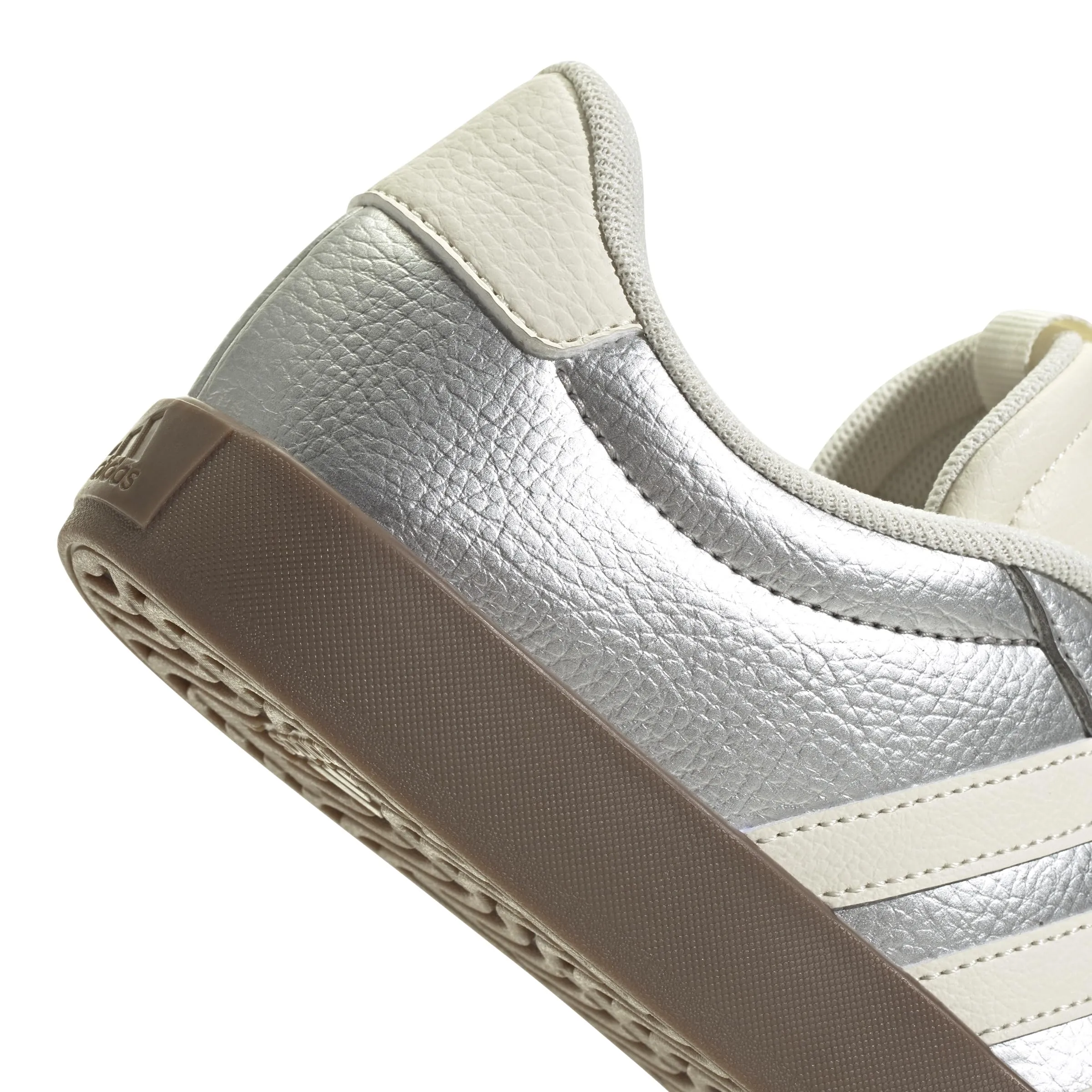 Adidas VL Court 3.0 Donna, Argento Metallizzato Off White Gum, 36 EU - immagine 7