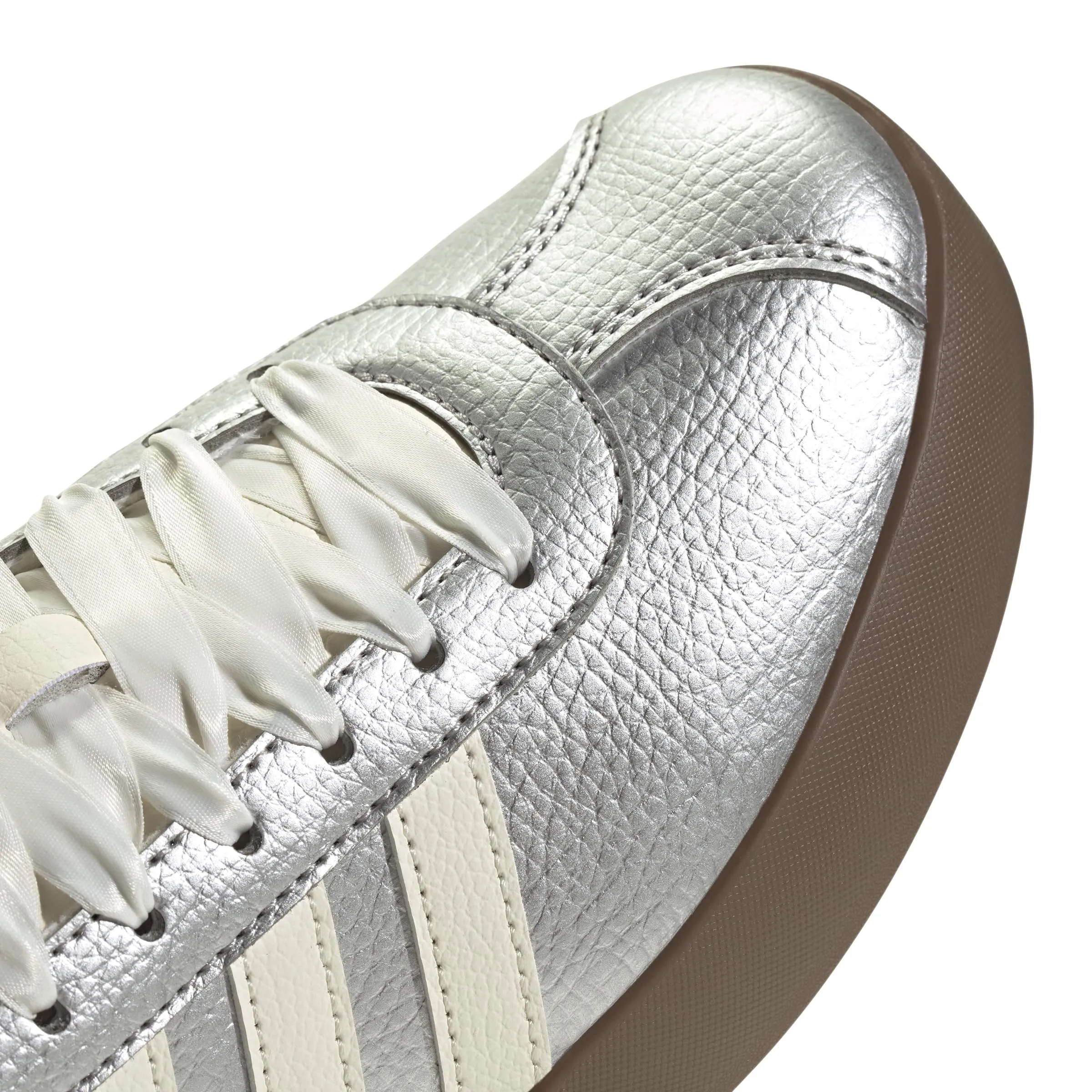 adidas VL Court 3.0 Women's Shoes, Silver Metallic Off White Gum, 40 EU - immagine 6