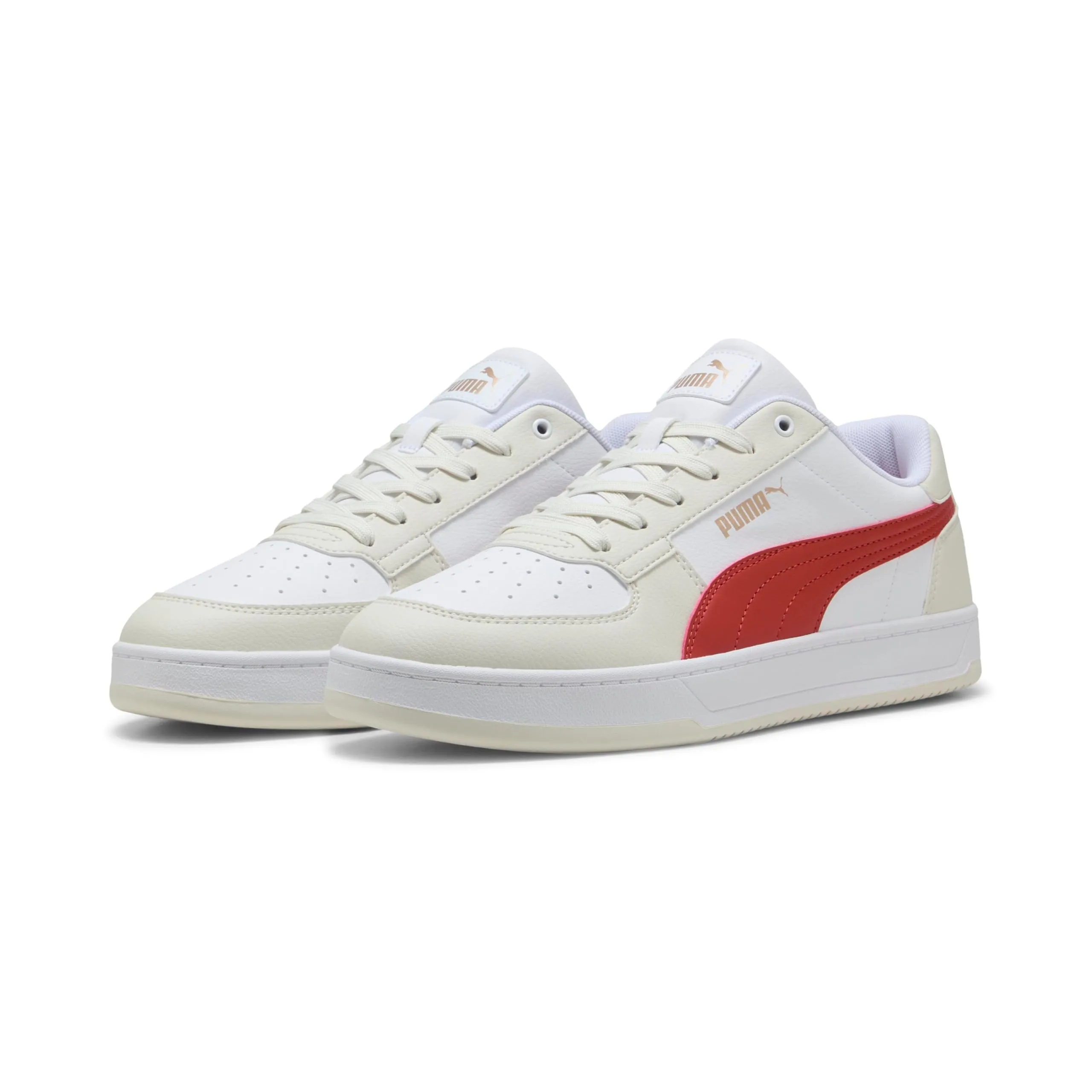 Puma Caven 2.0 Unisex Sneakers - White Red Fire Vapor Gray, 44.5 EU - immagine 1