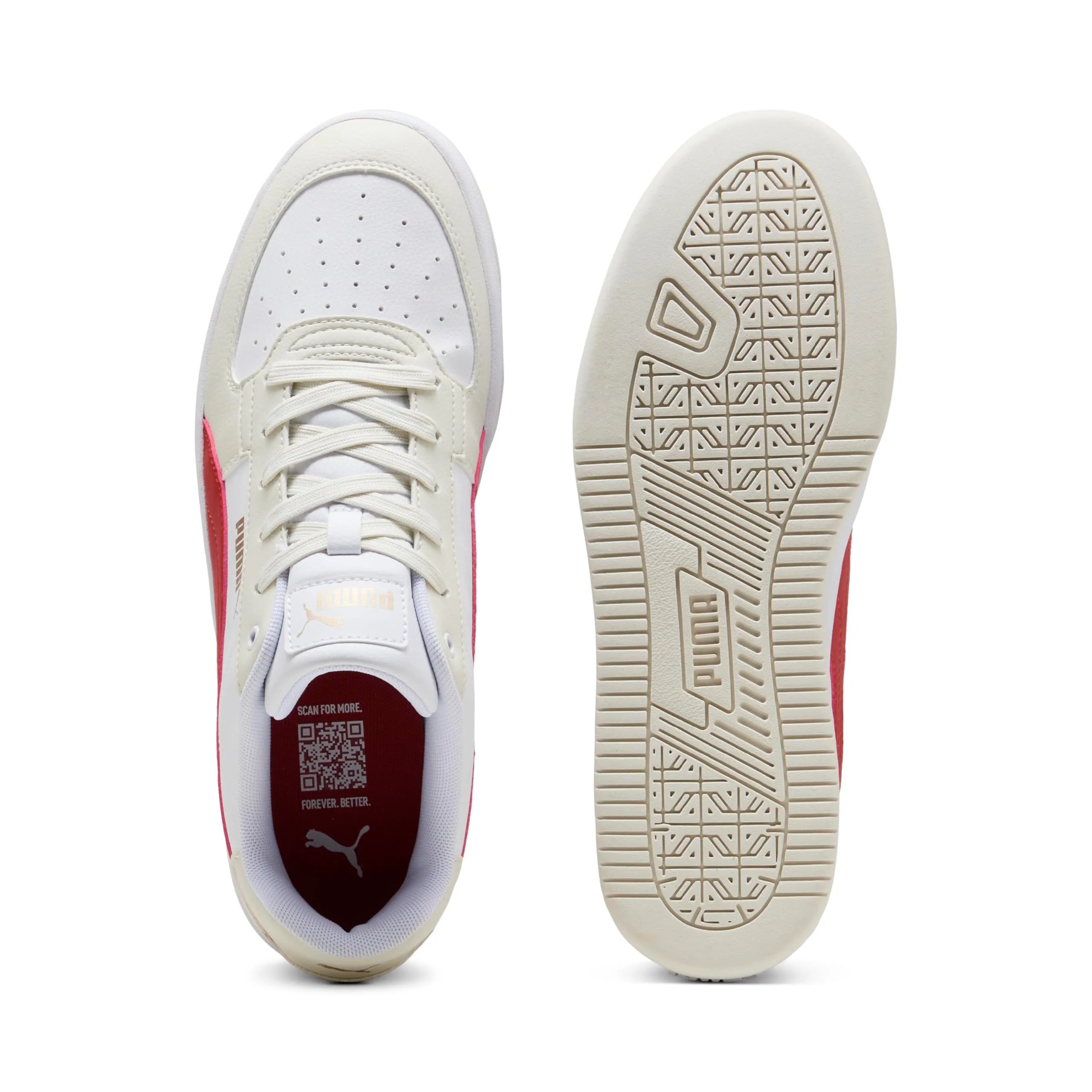 Puma Caven 2.0 Unisex Sneakers - White Red Fire Vapor Gray, 44.5 EU - immagine 4