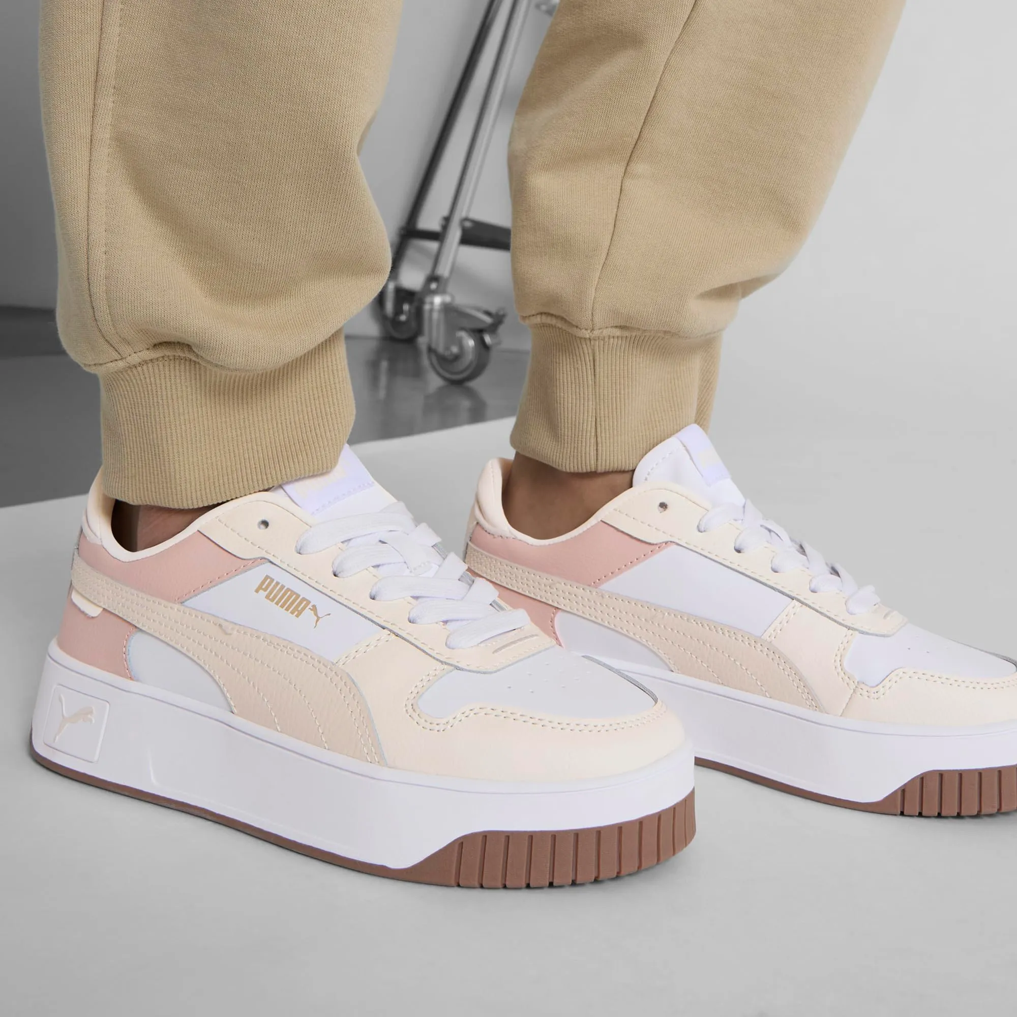 Puma Carina Street - Scarpe da Ginnastica Femmina, Puma White-Alpine Snow-Frosted Ivory - immagine 7