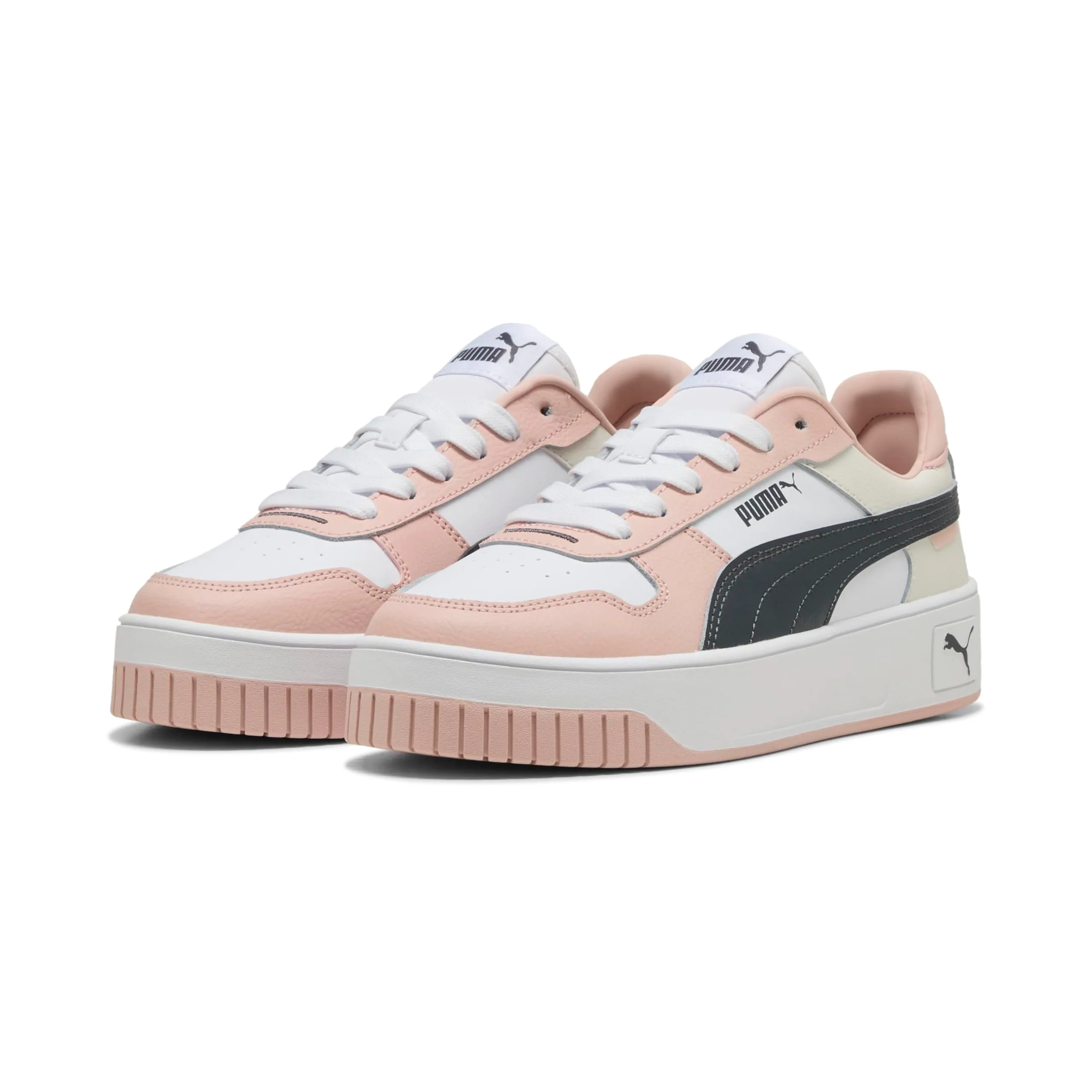 Puma Carina Street Scarpe da Ginnastica Femmina, Puma White-Strong Gray-Rose Quartz - immagine 3