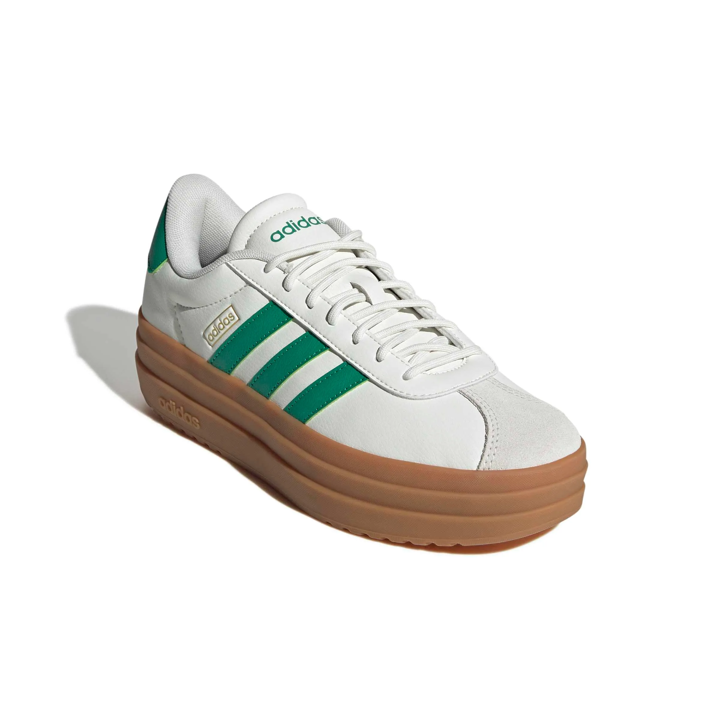 Adidas VL Court Bold Donna, Bianco/Verde Corte/Oro Metallizzato, 40 2/3 EU - immagine 5