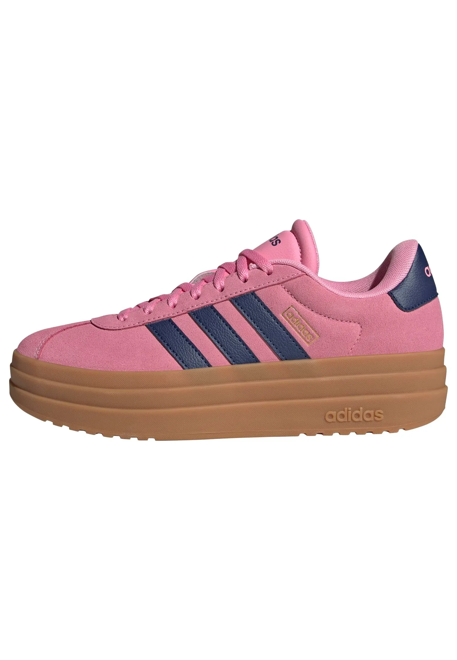 adidas VL Court Bold Shoes, Bliss Pink/Dark Blue/Gold Metallic, 40 2/3 EU - immagine 1