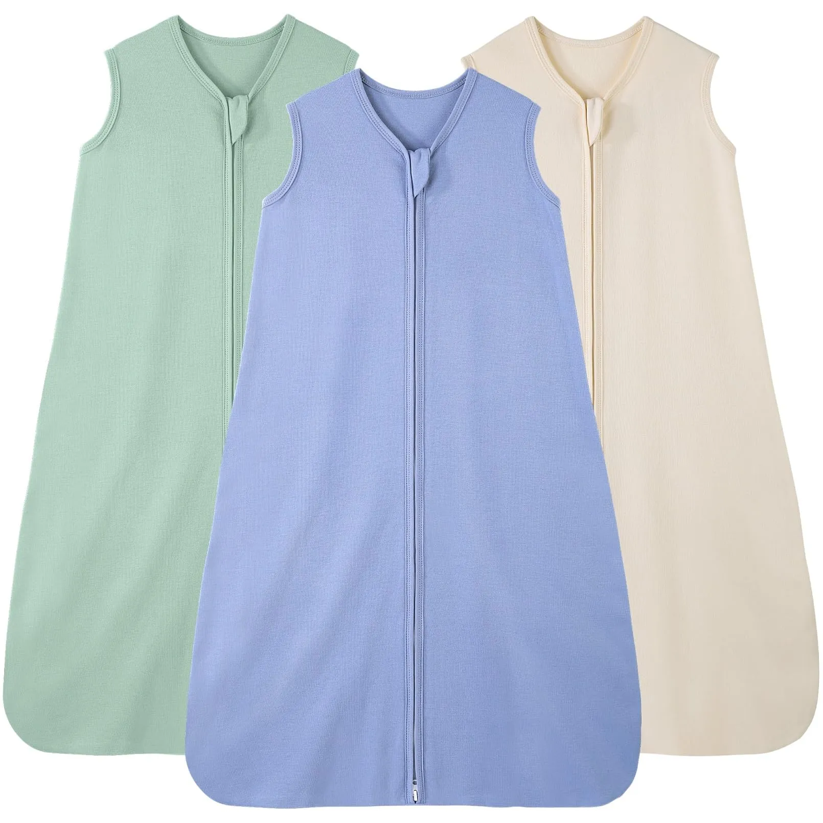 FIEMOL Sacco Nanna in Cotone, 0,5 Tog, 18-24 Mesi (89-101 cm), Confezione da 3, Albicocca - immagine 1