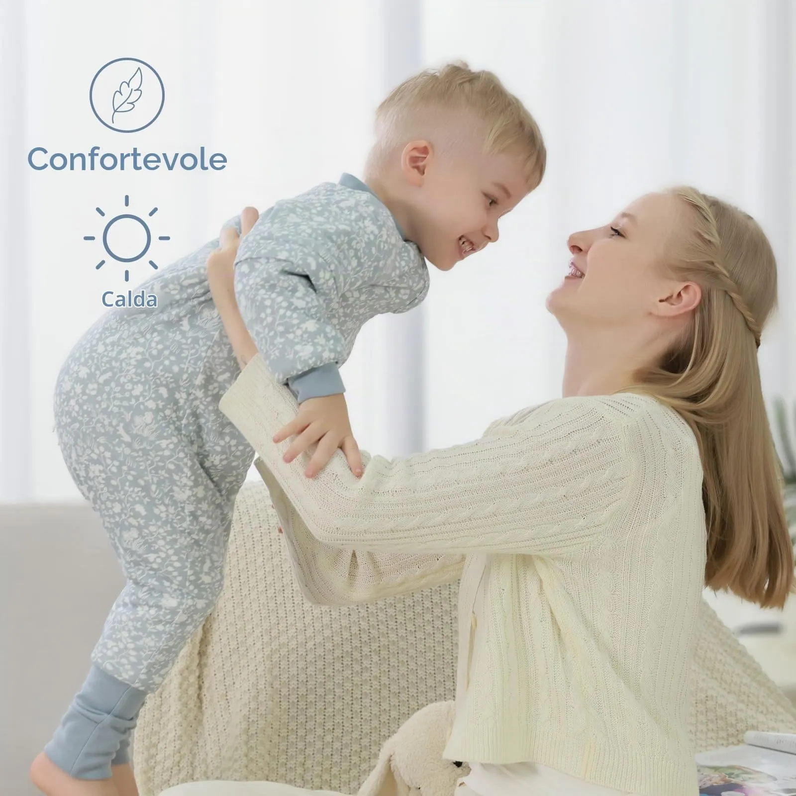 Mosebears Sacco nanna 2.5 Tog per bambino con gambe e maniche staccabili, 6-18 mesi - immagine 2