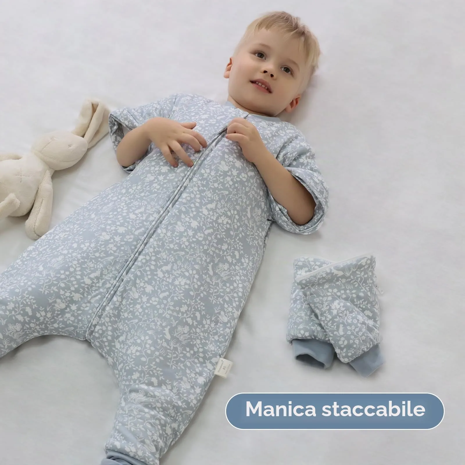 Mosebears Sacco Nanna 2.5 Tog con Gambe e Maniche Staccabili per Bambino, Inverno, Unisex - immagine 4