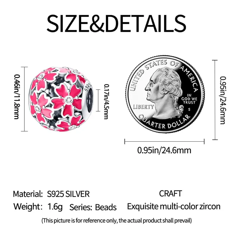 LNQOBU Ciondolo Charm Donna in Argento Sterling 925 per Bracciali e Collane - immagine 5