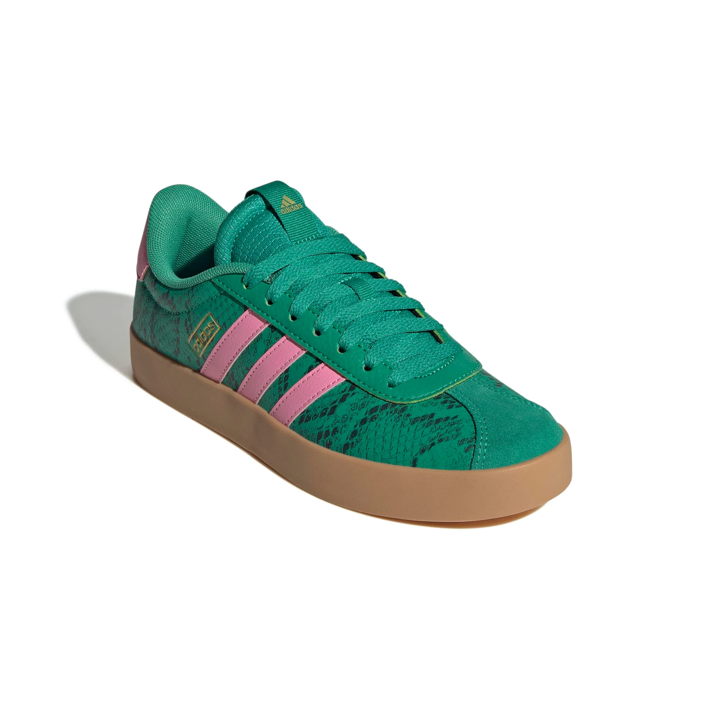 adidas VL Court 3.0 Women's Shoes, Court Green/Bliss Pink/Gold Met., 40 EU - immagine 4