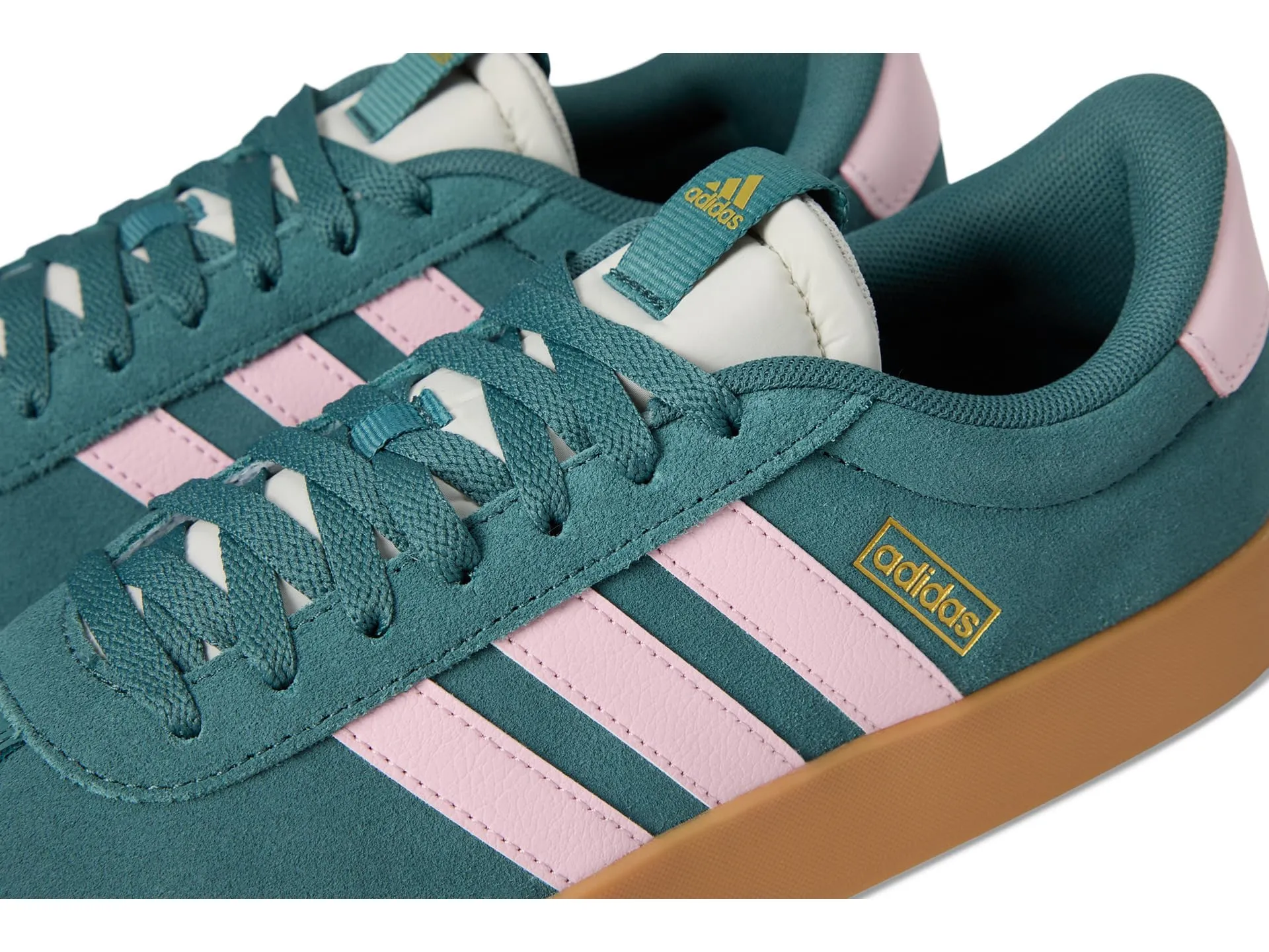 adidas VL Court 3.0 Shoes - Preloved Teal/Clear Pink/Gold Metallic - 42 EU - immagine 2