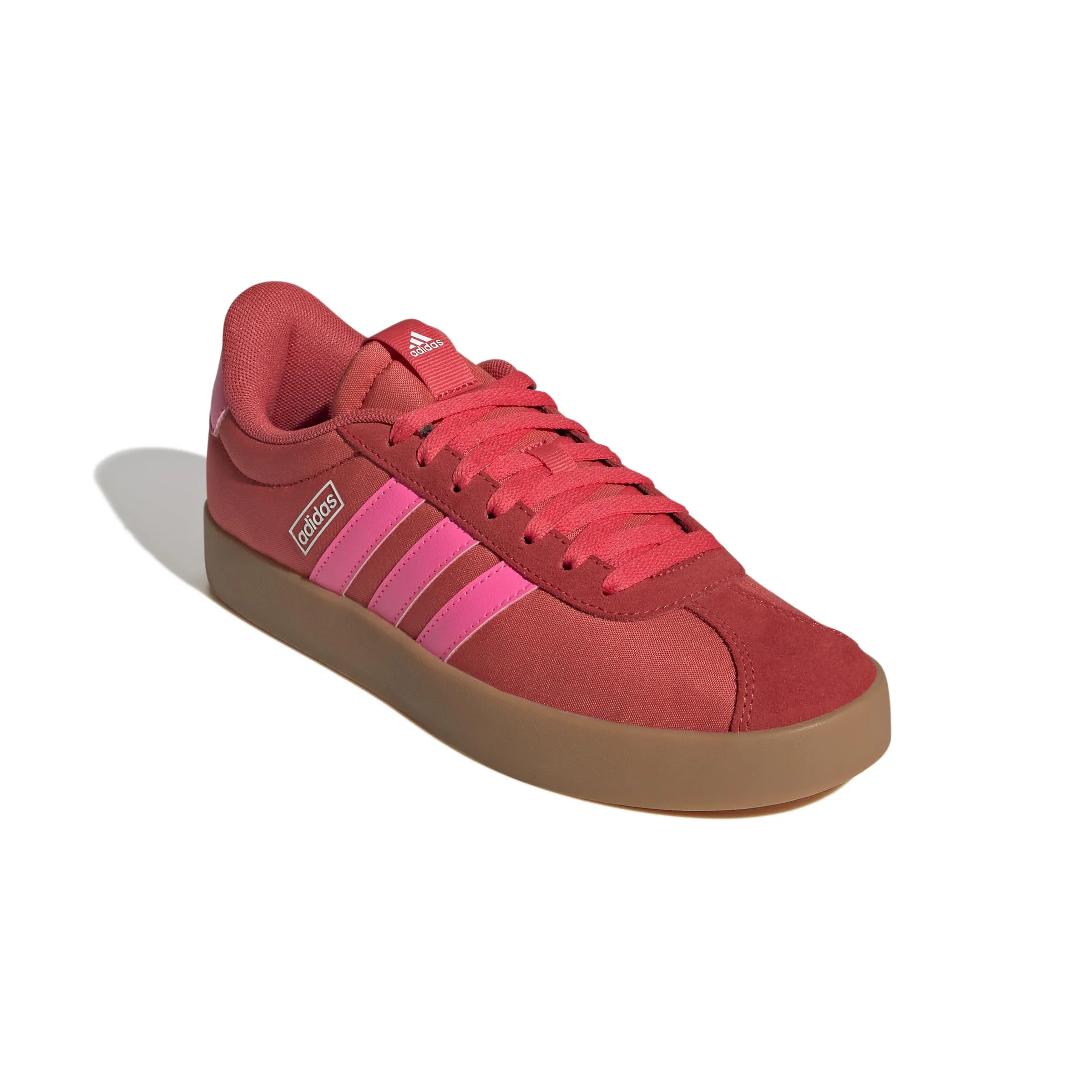 Adidas VL Court 3.0 Women's Shoes, Semi Lucid Red/Lucid Pink/Core White, 39 1/3 EU - immagine 3