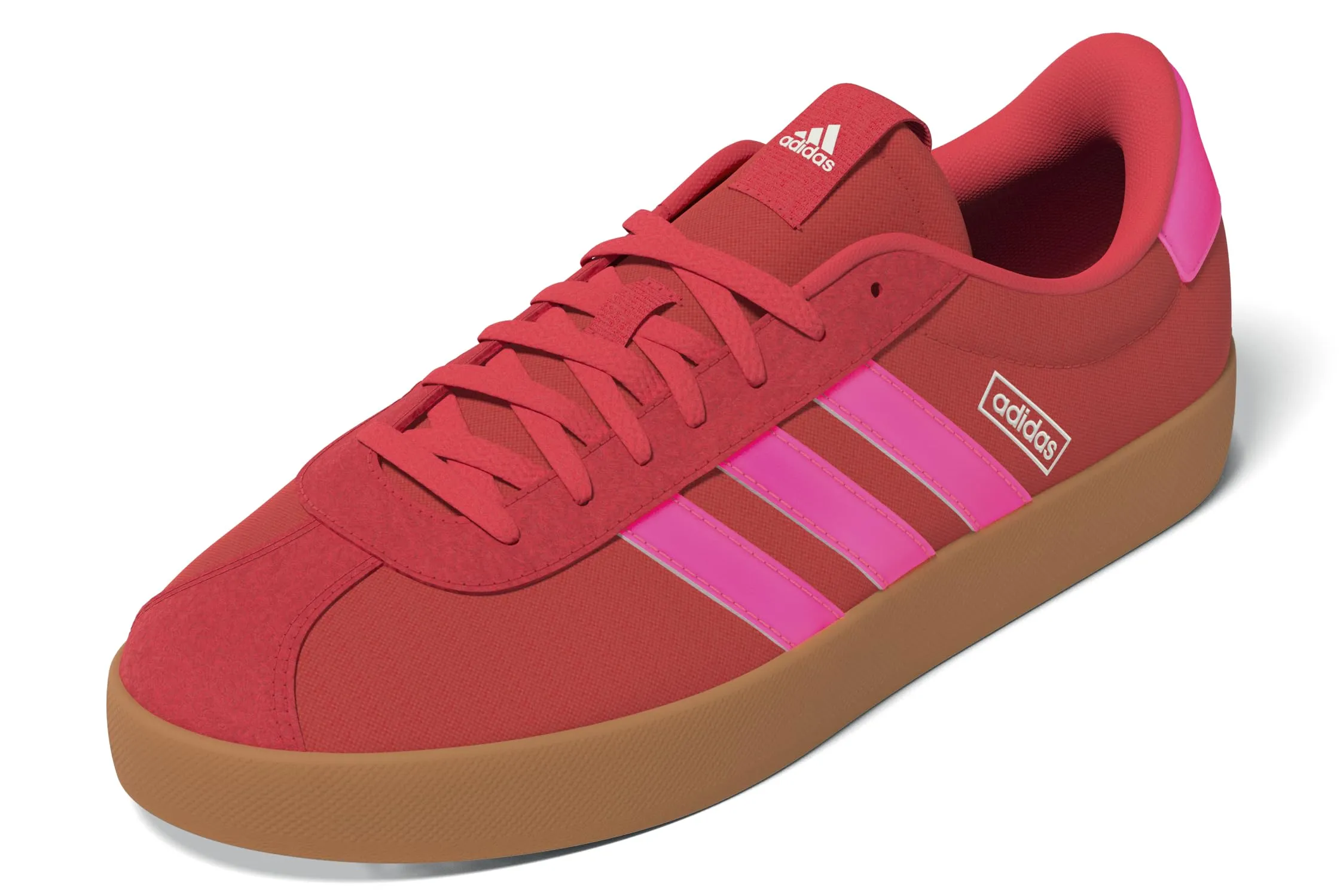 Adidas VL Court 3.0 Women's Shoes, Semi Lucid Red/Lucid Pink/Core White, 39 1/3 EU - immagine 9